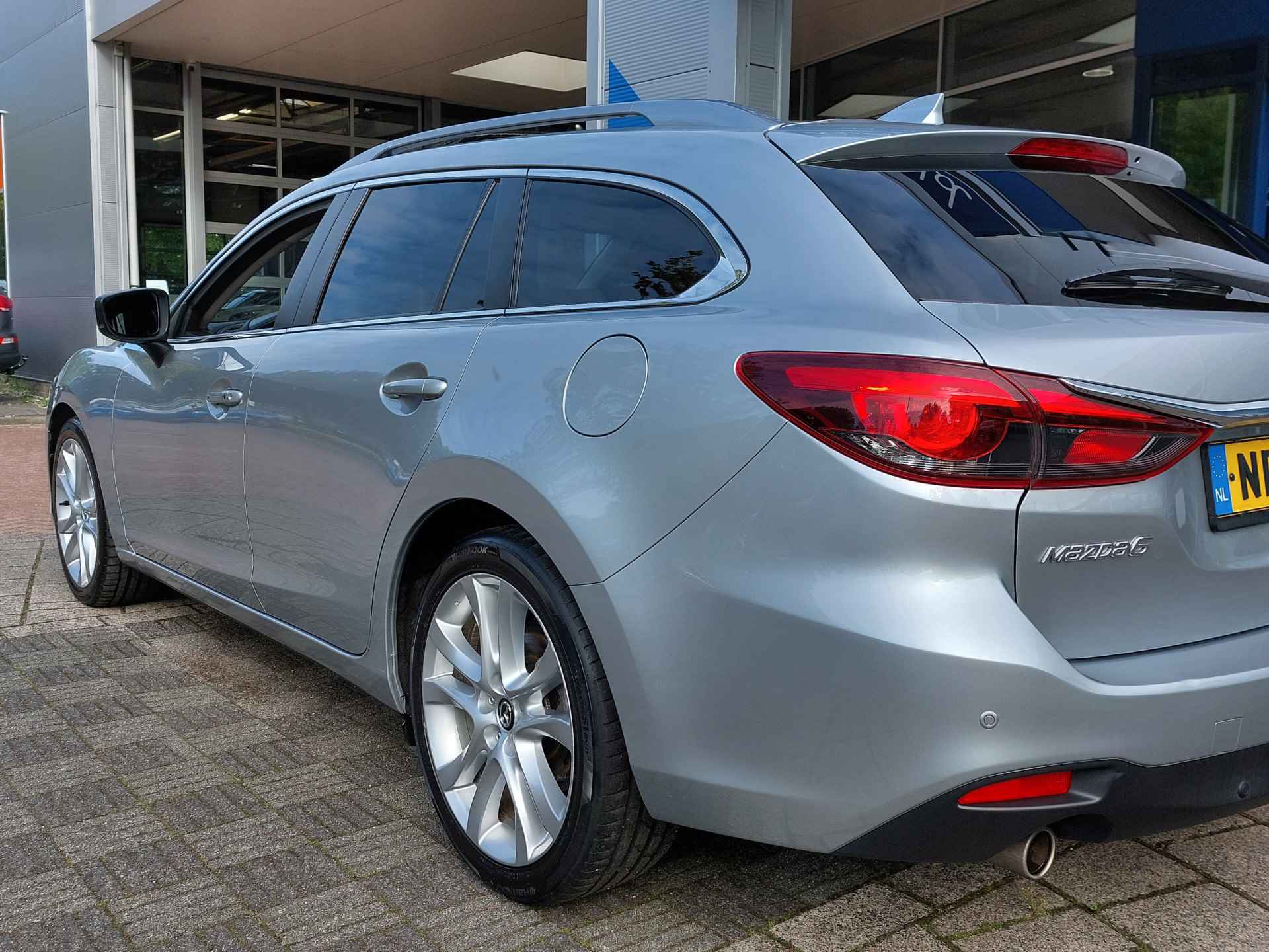 Mazda 6 Sportbreak 2.0 SkyActiv-G 165pk Skylease GT Limited | Navi | BOSE Sound | Schuifdak | Leder+Verwarmd+Elek.Verstel | Keyless Entry | Pdc V+A+Camera | Dodehoek+Rijstrooksensor | 19''lm | Trekhaak - 41/50