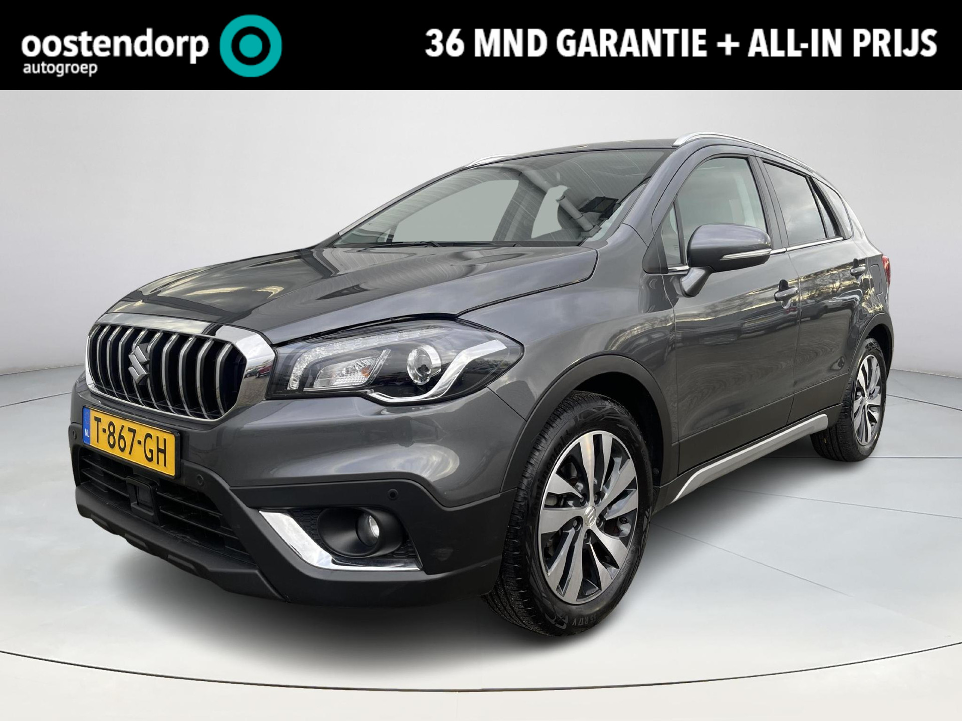 Suzuki Sx4 S-Cross 1.4 Boosterjet AllGrip Stijl Automaat | Lederen bekleding | Navigatiesysteem | All Gripp | Climate Control | Elektrisch schuif- kanteldak | Pakeersensoren voor- en achter | 36 maanden garantie