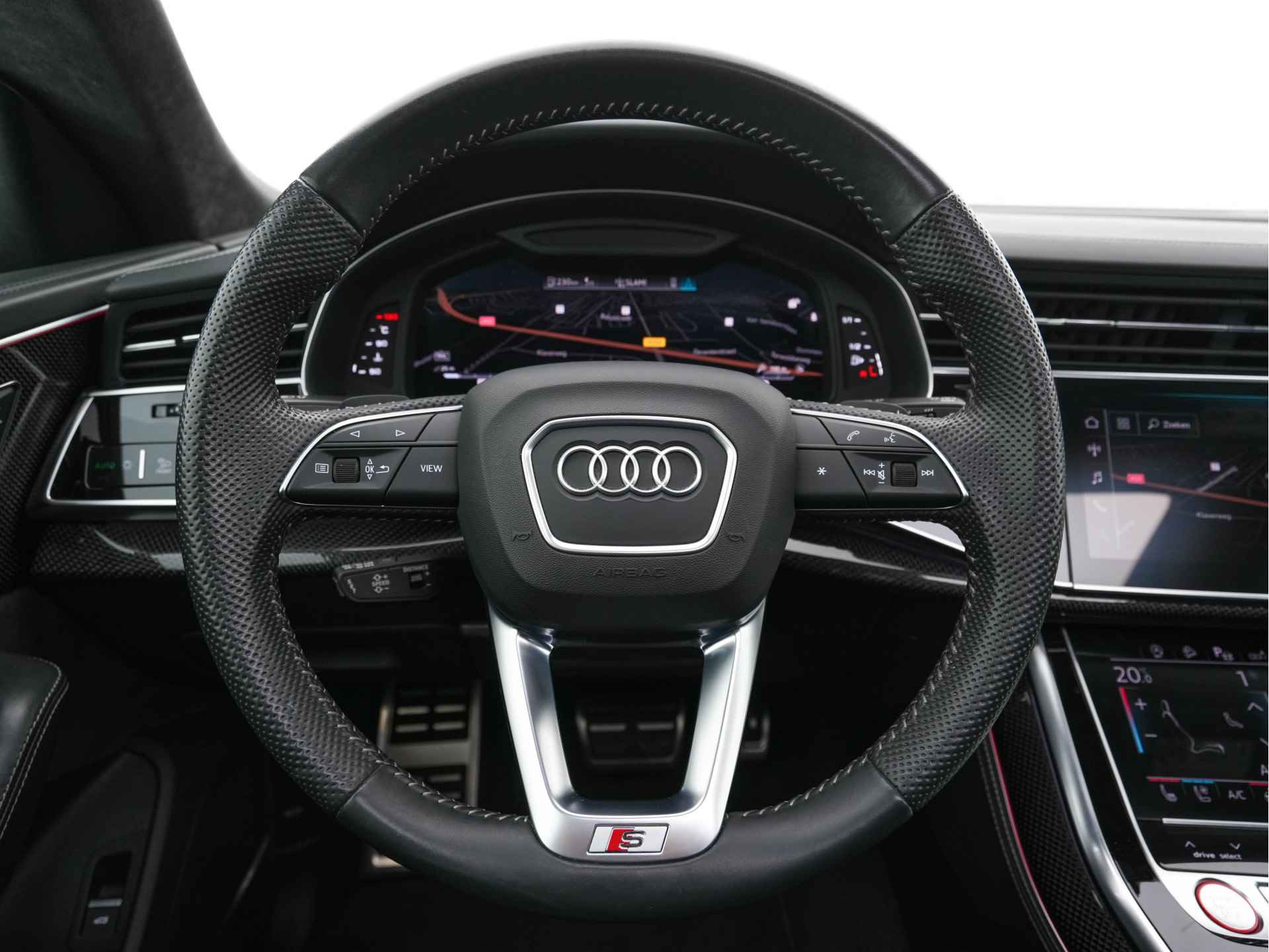 Audi SQ8 4.0 TDI Quattro (INCL-BTW) *PANO | CERAMIC-BRAKES | DESIGNO-FULL-LEATHER | HEAD-UP | BANG&OLUFSEN-SURROUND | NIGHT-VISION | SOFT-CLOSE | MATRIX-LED | MEMORY-PACK | SPORT-SEATS | CAMERA | KEYLESS | CARBON.... - 20/45