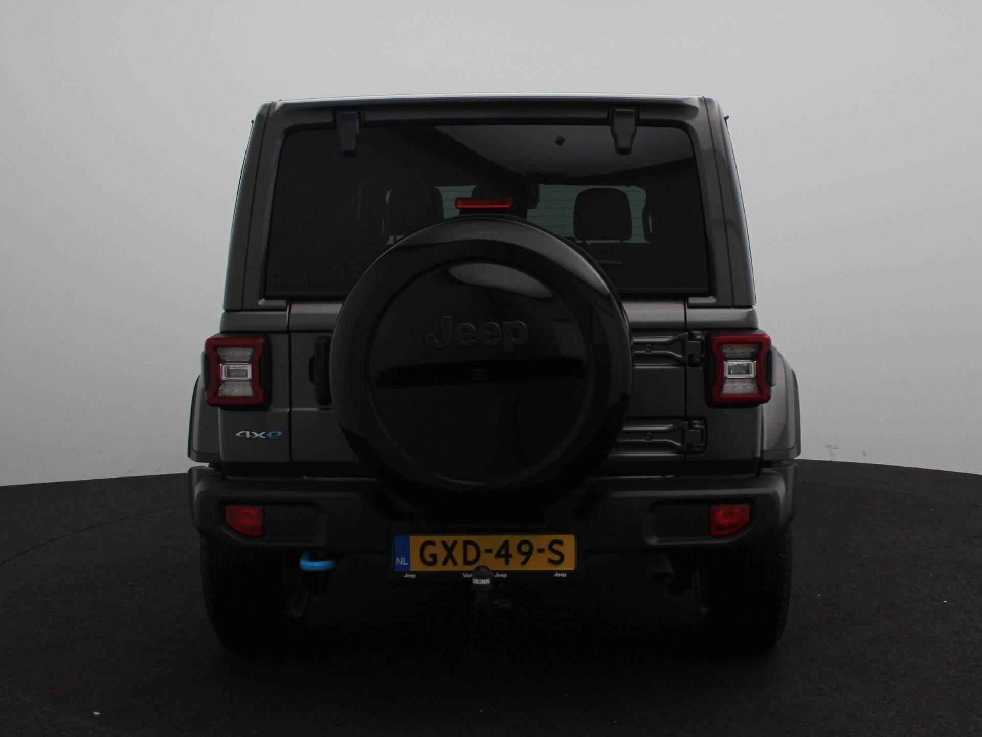 Jeep Wrangler Unlimited 4xe 380 Sahara | Cabrio/Schuifdak | Camera voor + achter | Lederen bekleding | Stoel+Stuurverwarming | Trekhaak afneembaar | - 5/29