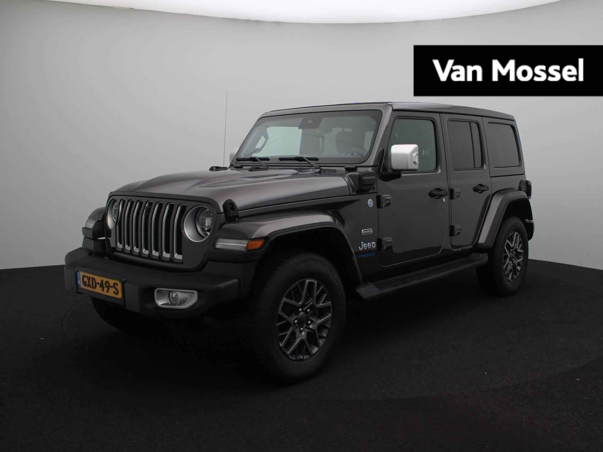 Jeep Wrangler Unlimited 4xe 380 Sahara | Cabrio/Schuifdak | Camera voor + achter | Lederen bekleding | Stoel+Stuurverwarming | Trekhaak afneembaar | - 1/29