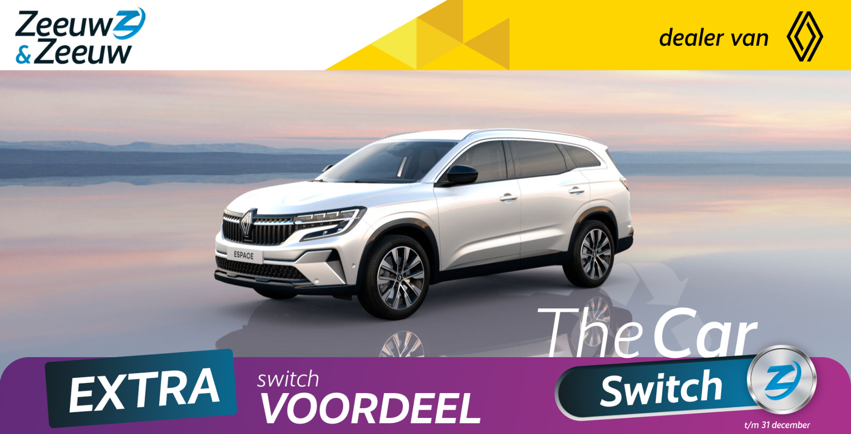 Renault Espace E-Tech Hybrid 200 techno 5p. | Profiteer nu EXTRA  €2500,- Zeeuw & Zeeuw ordepremie |