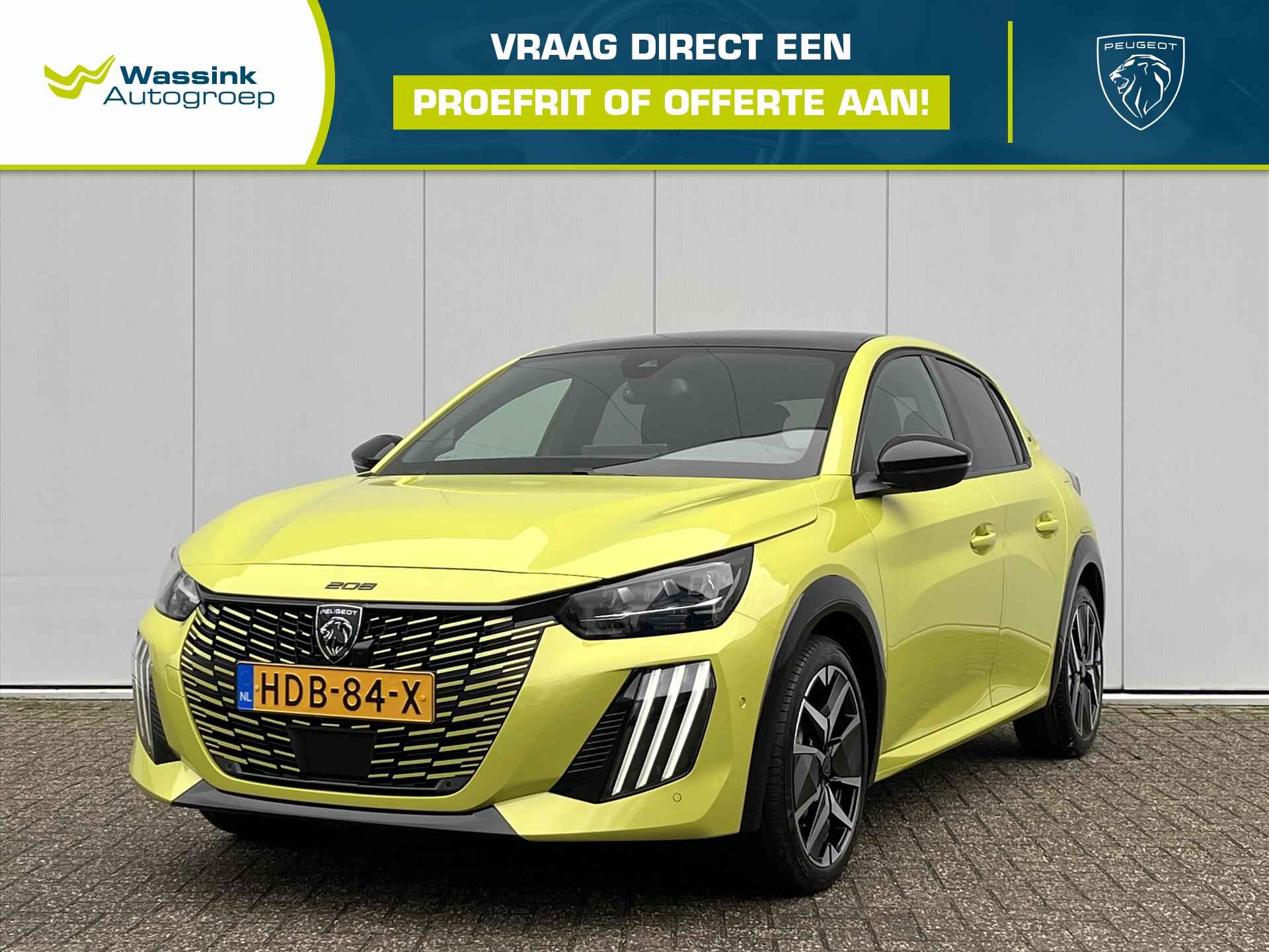 PEUGEOT 208 1.2 Hybrid 136 e-DCS6 GT | Automaat | Stoelverwarming | Camera & Sensoren Voor + Achter | Glazen Dak | Adaptive Cruise Control