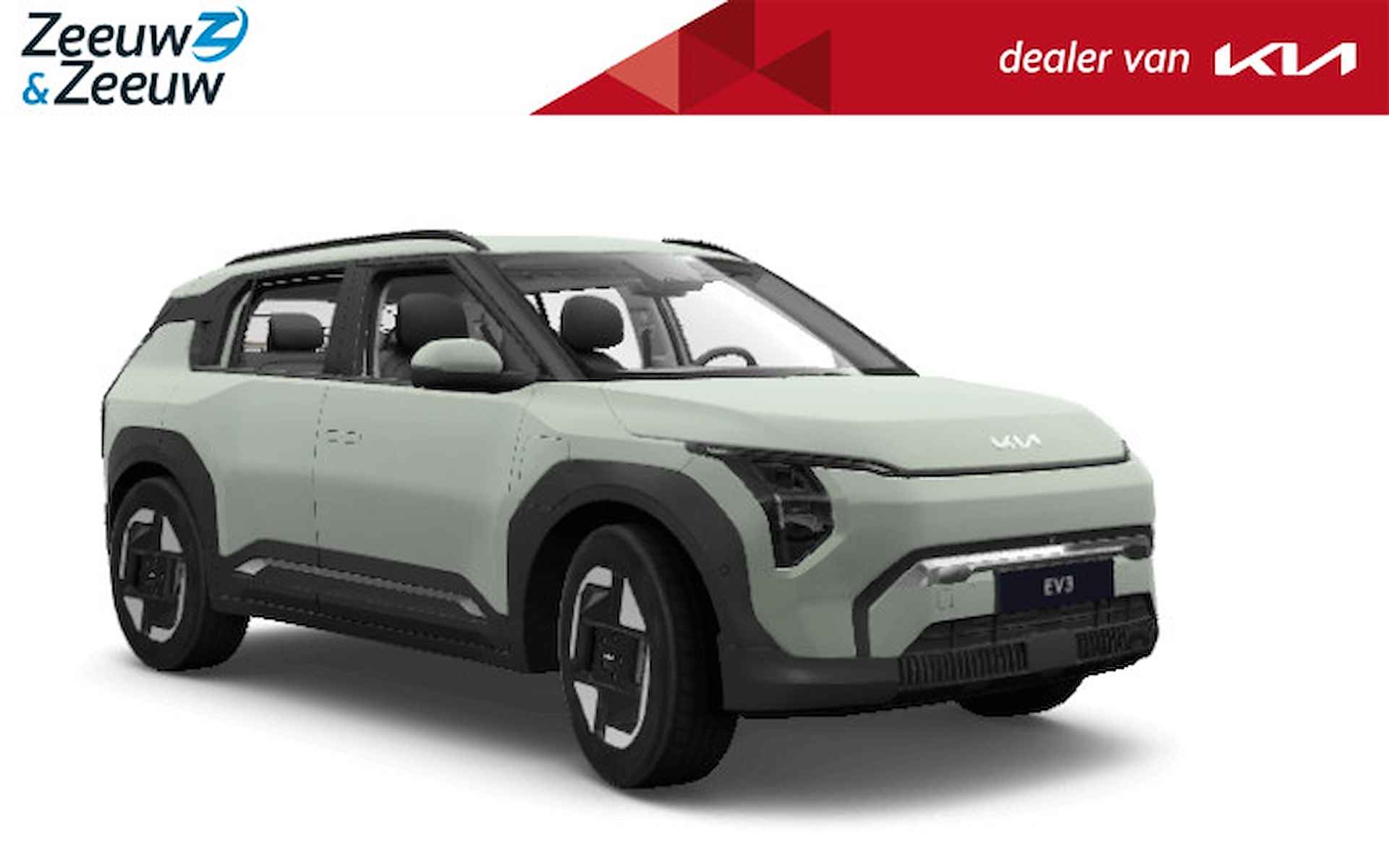 Kia EV3 Air 58.3 kWh Te bestellen | Private Lease vanaf €429,- p.m. | Gratis Metallic Lak t.w.v. €750,- | Kia Financial lease met 2,99% Rente | - 1/7