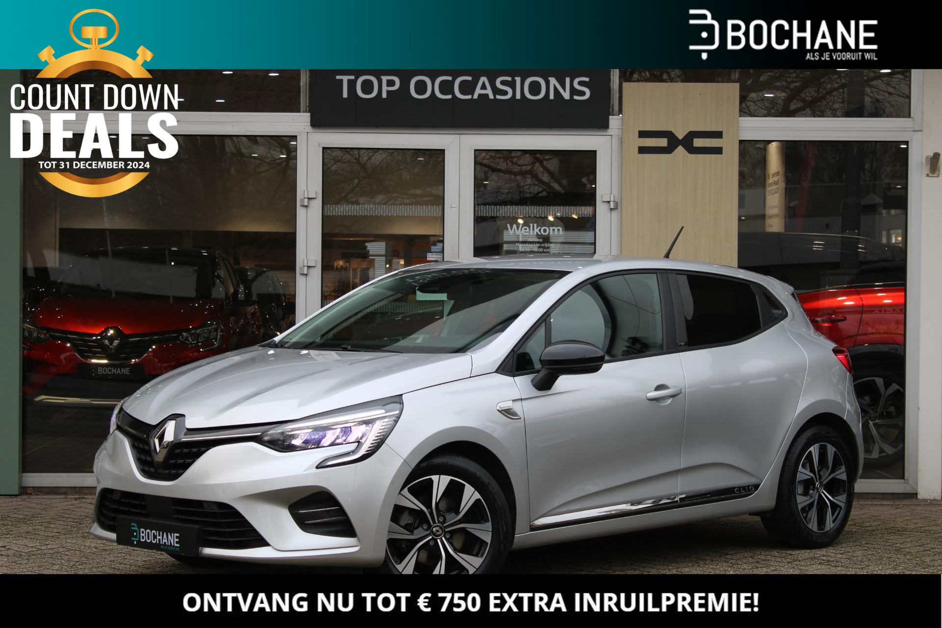 Renault Clio 1.6 E-Tech Hybrid 140 Limited Navigatiesysteem | Parkeercamera | Parkeersensoren | Automaat