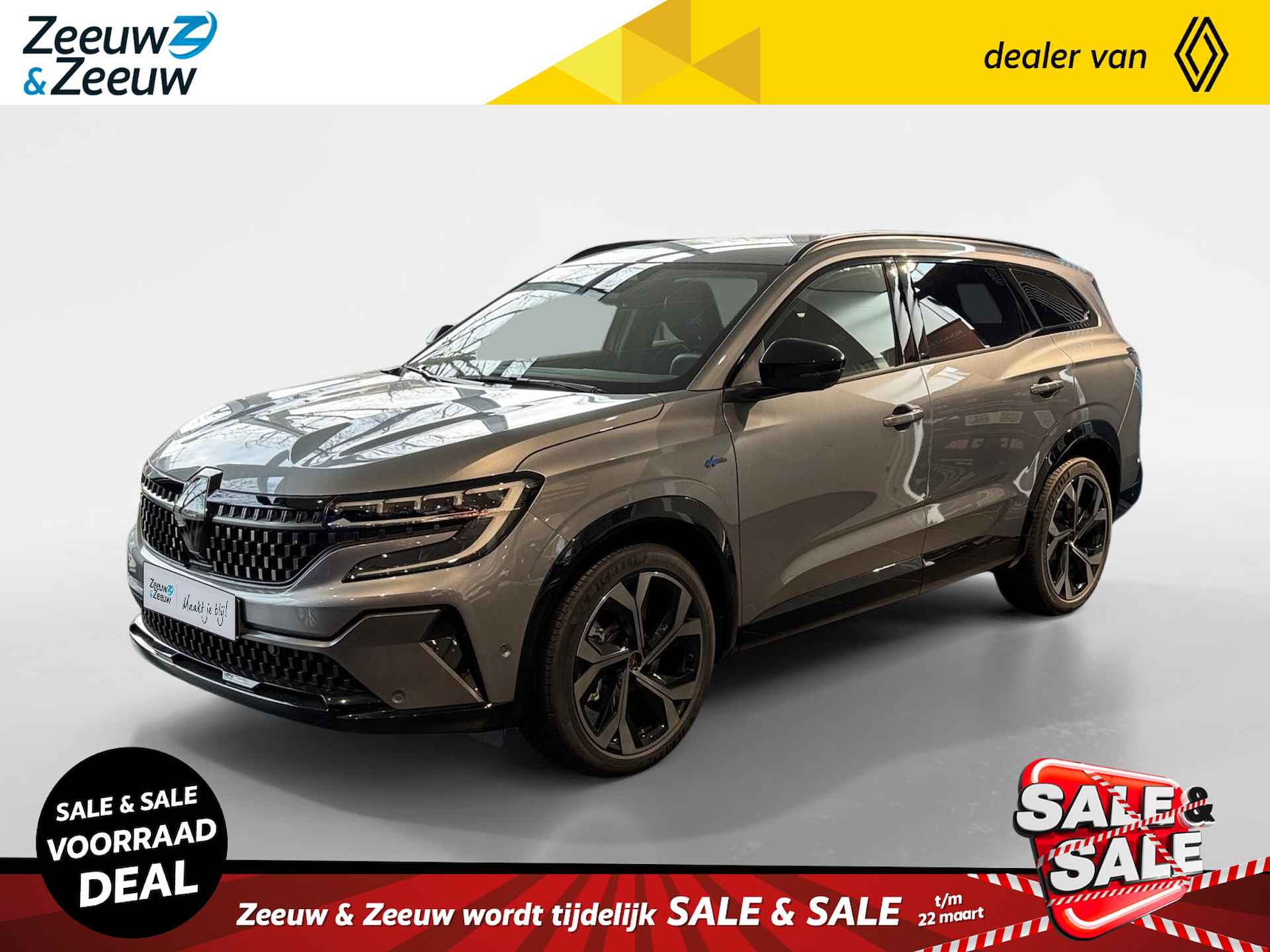 Renault Espace E-Tech Hybrid 200 esprit Alpine 7p. | UIT VOORRAAD LEVERBAAR OP = OP NU MET €4.000,- SALE & SALE KORTING!!!