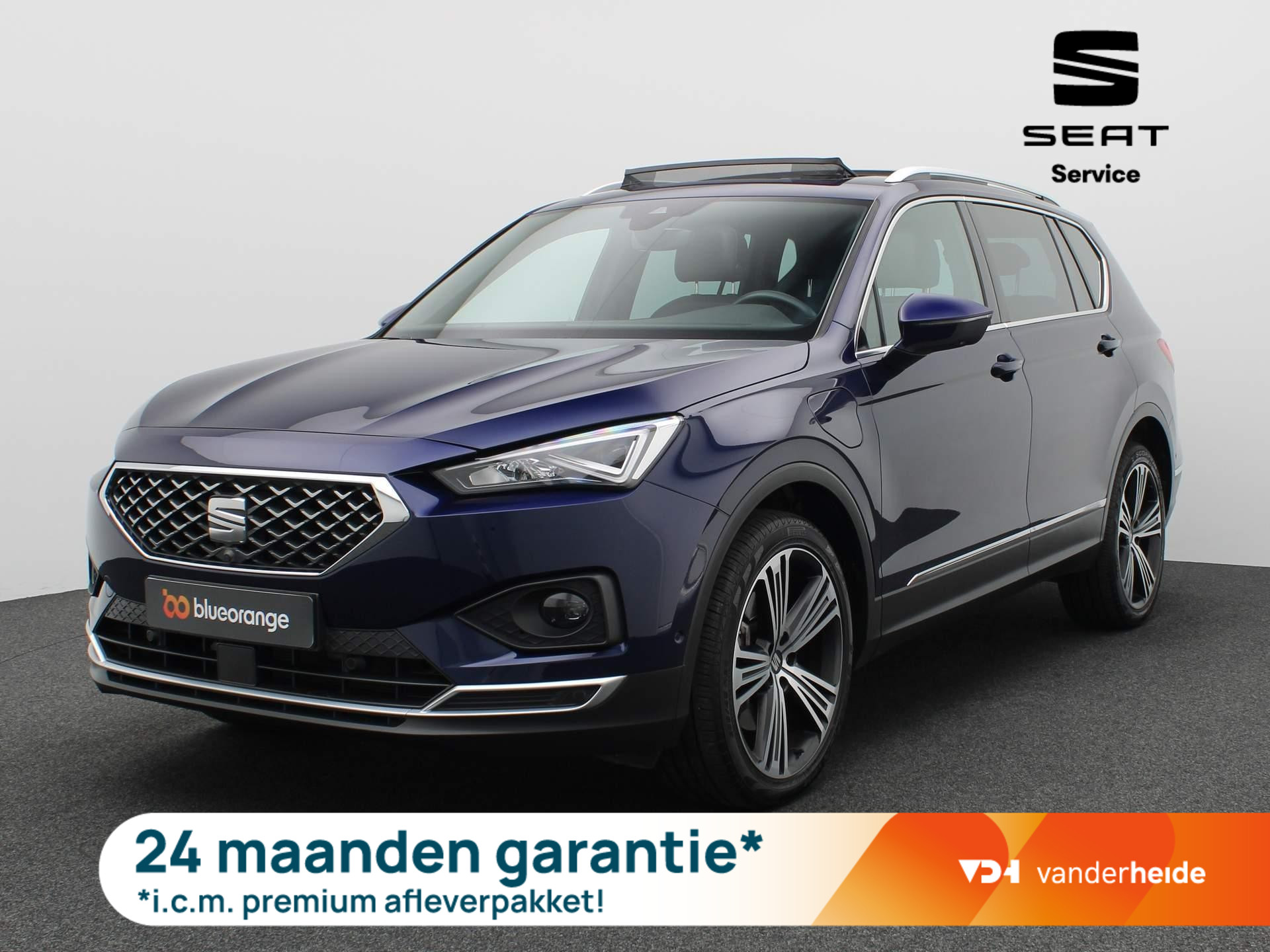 SEAT Tarraco 1.4 TSI e-Hybrid PHEV Xcellence 245 PK DSG Panoramadak, rondomzichtcamera's, trekhaak, adaptieve demping, 20" lichtmetalen velgen, side assist