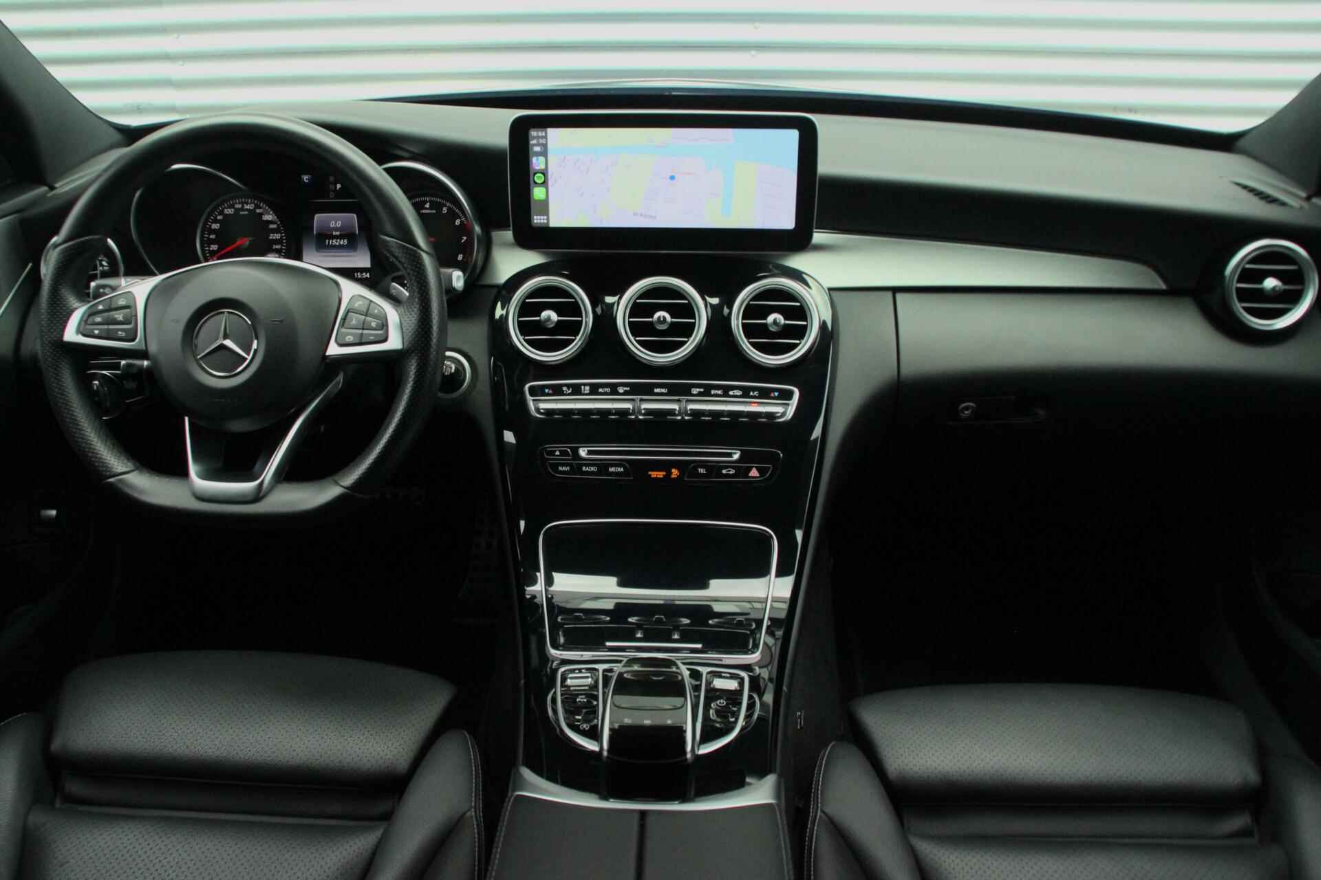 Mercedes C-klasse 180 AMG  Automaat |CARPLAY, CRUISE, LEDER + VERWARMD, SFEERVERLICHTING, NIGHT-PAKKET, PDC| - 6/24