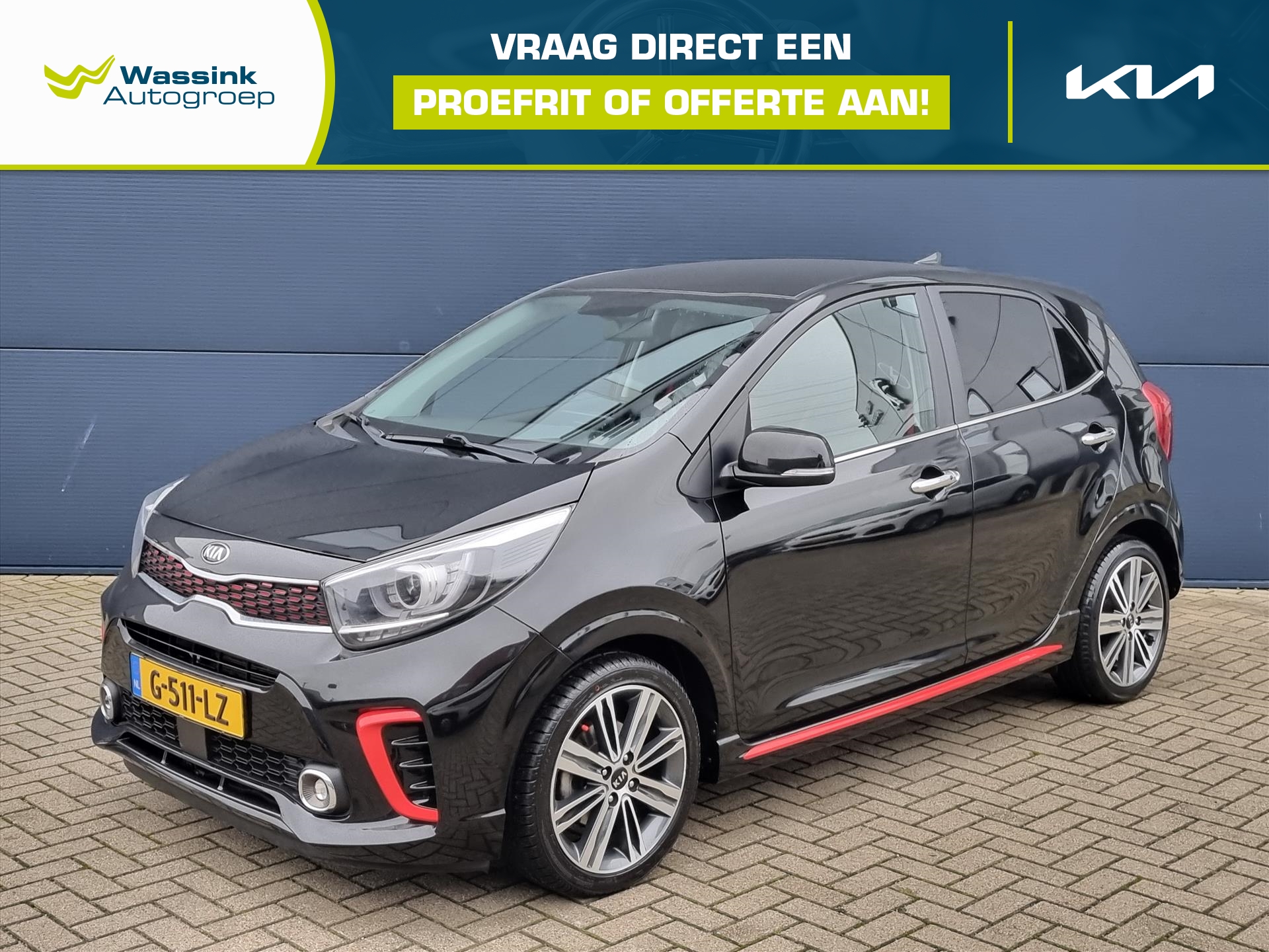 Kia Picanto 1.0 T-GDi 100pk 5-zits GT-Line | Cruise Control | Navigatie | Stoel-/Stuurverwarming | Climate Control | Camera | Dealer Onderhouden |