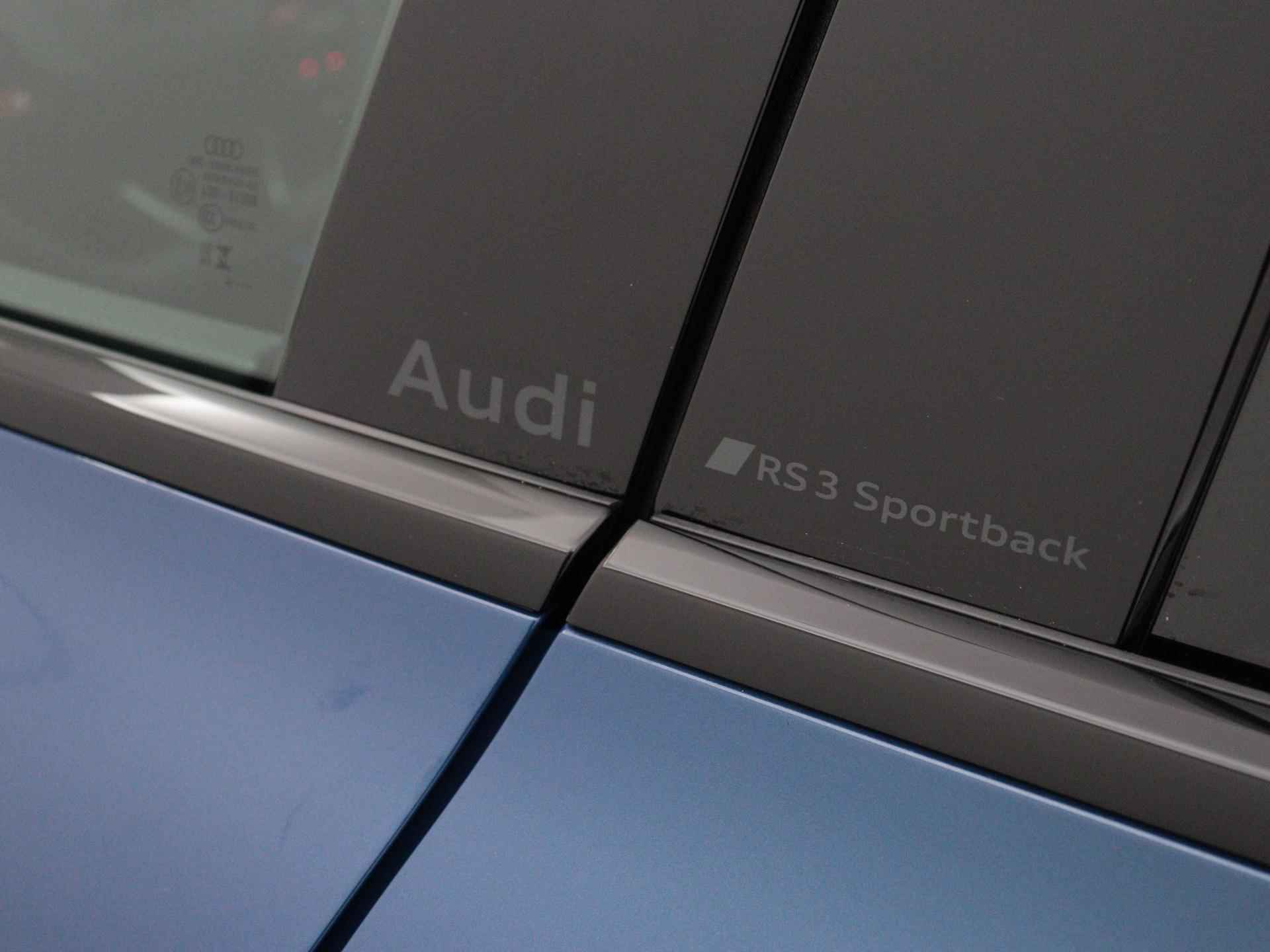 Audi RS3 Sportback 2.5 TFSI quattro | RS-Sportuitlaatsysteem | RS-exterieur carbonpakket | Rs-schaalstoelen | Matrix koplampen | SONOS | Navigatiepakket | Comfortpakket Pro | Climate pakket Pro | Adapt. onderstel | Drive Select | - 23/29