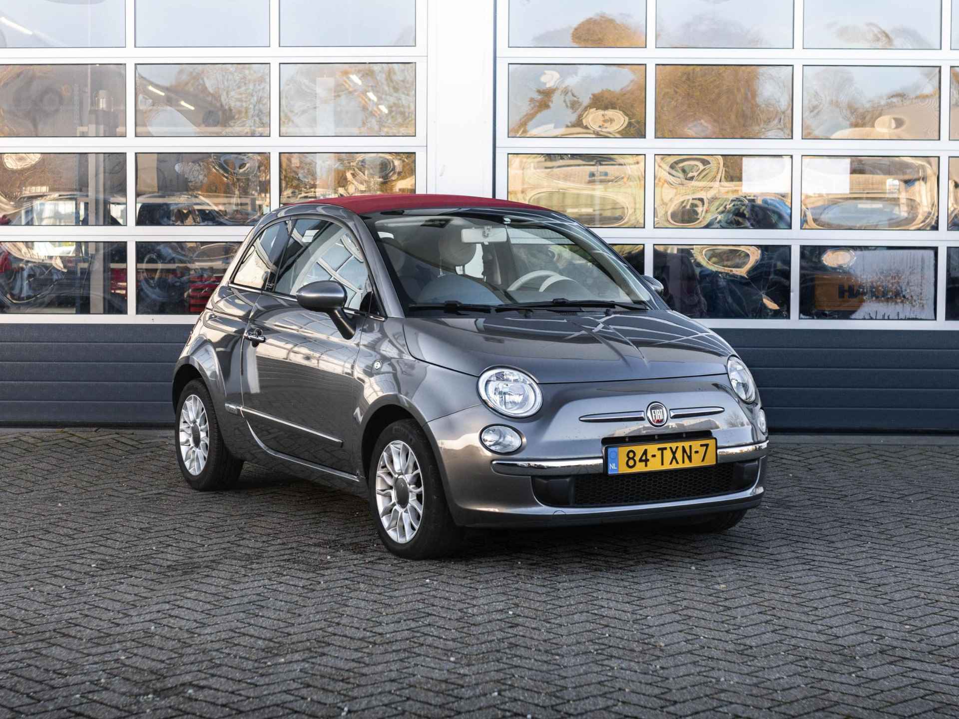 Fiat 500 C 1.2 Lounge | Airco | PDC | Ambiance Ivoor | Kap Rood - 3/28