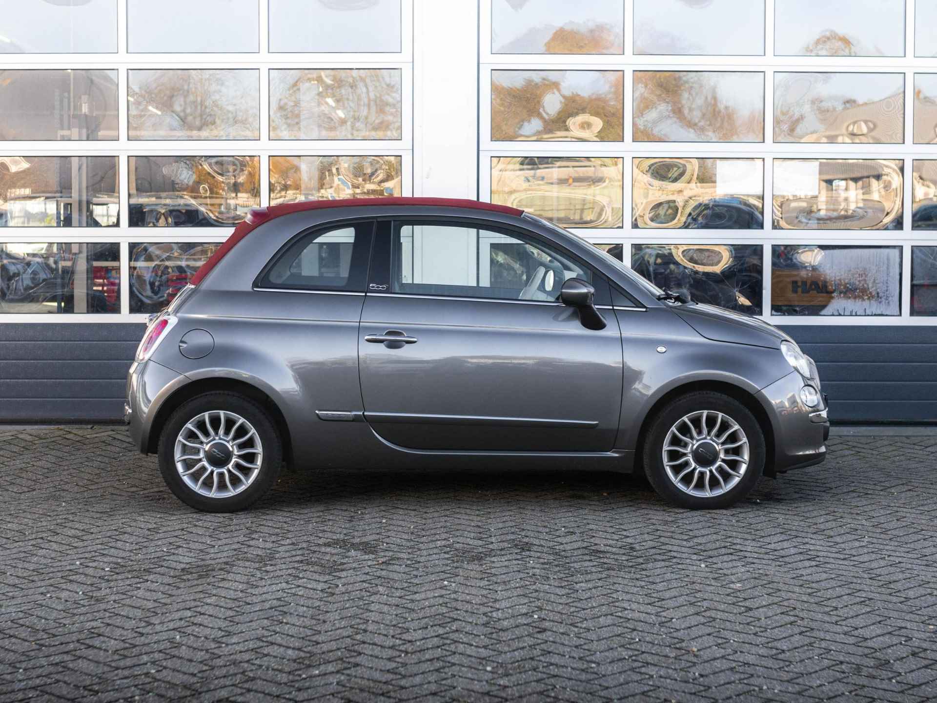 Fiat 500 C 1.2 Lounge | Airco | PDC | Ambiance Ivoor | Kap Rood - 4/28