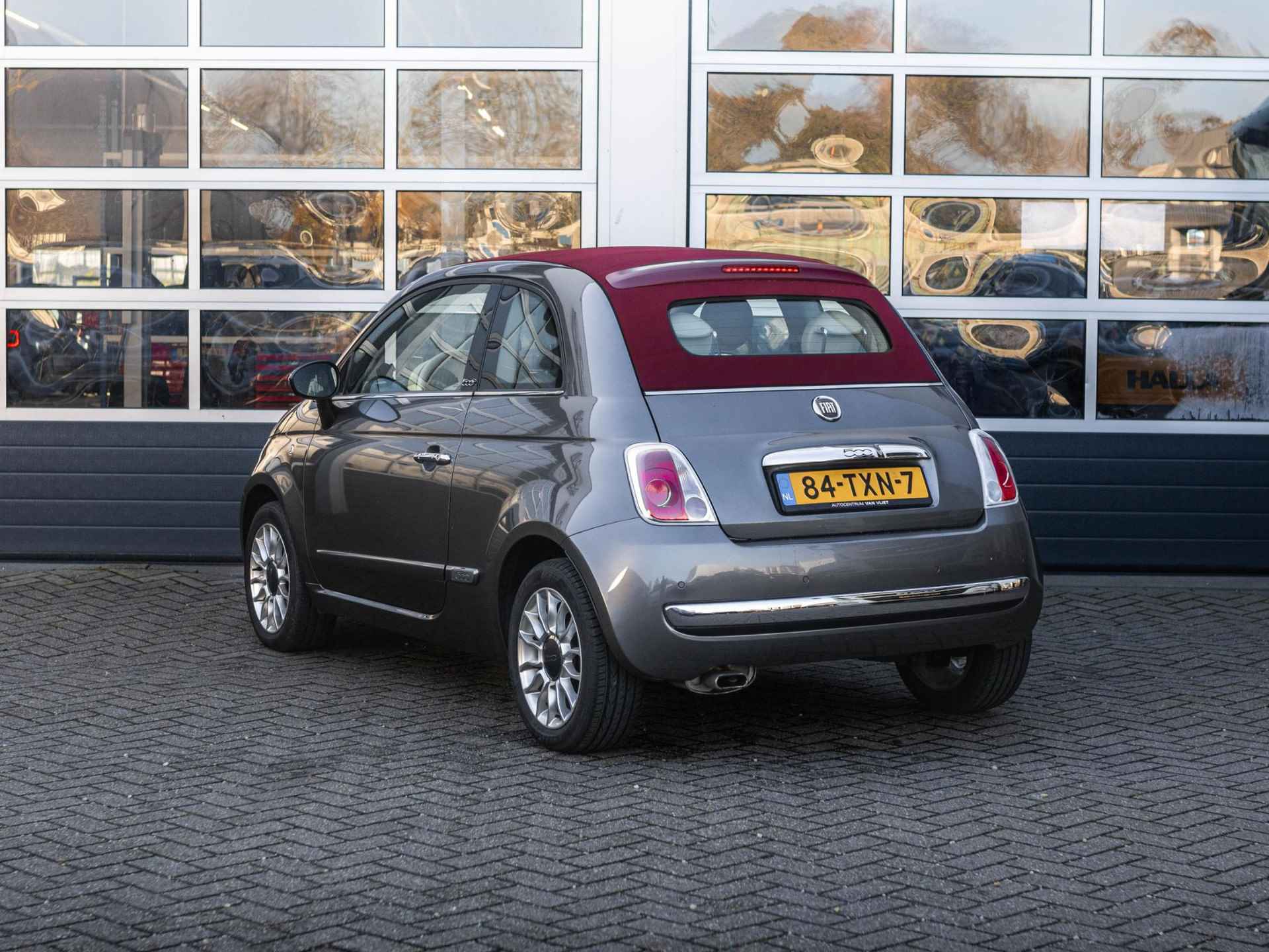 Fiat 500 C 1.2 Lounge | Airco | PDC | Ambiance Ivoor | Kap Rood - 7/28