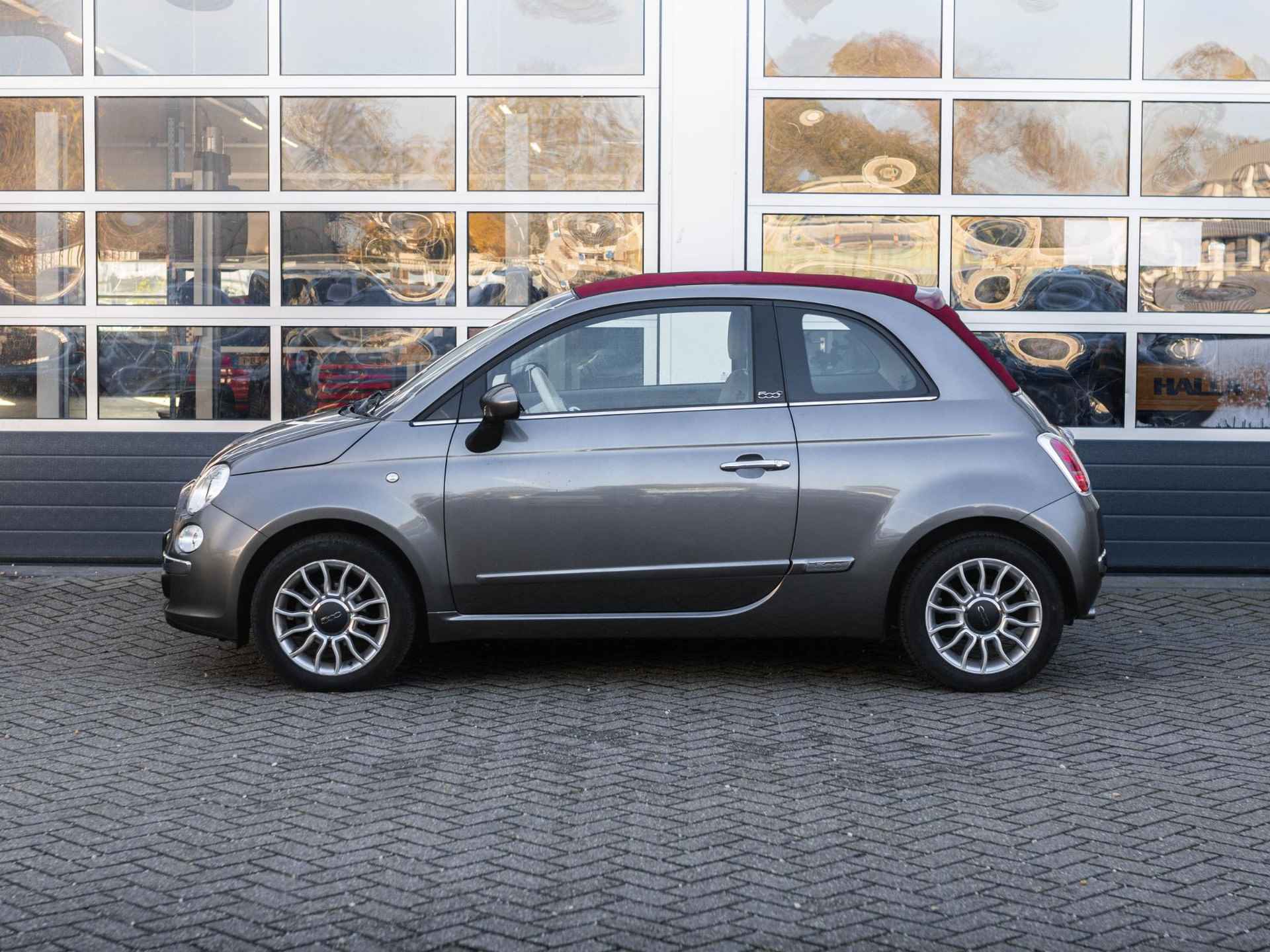 Fiat 500 C 1.2 Lounge | Airco | PDC | Ambiance Ivoor | Kap Rood - 8/28