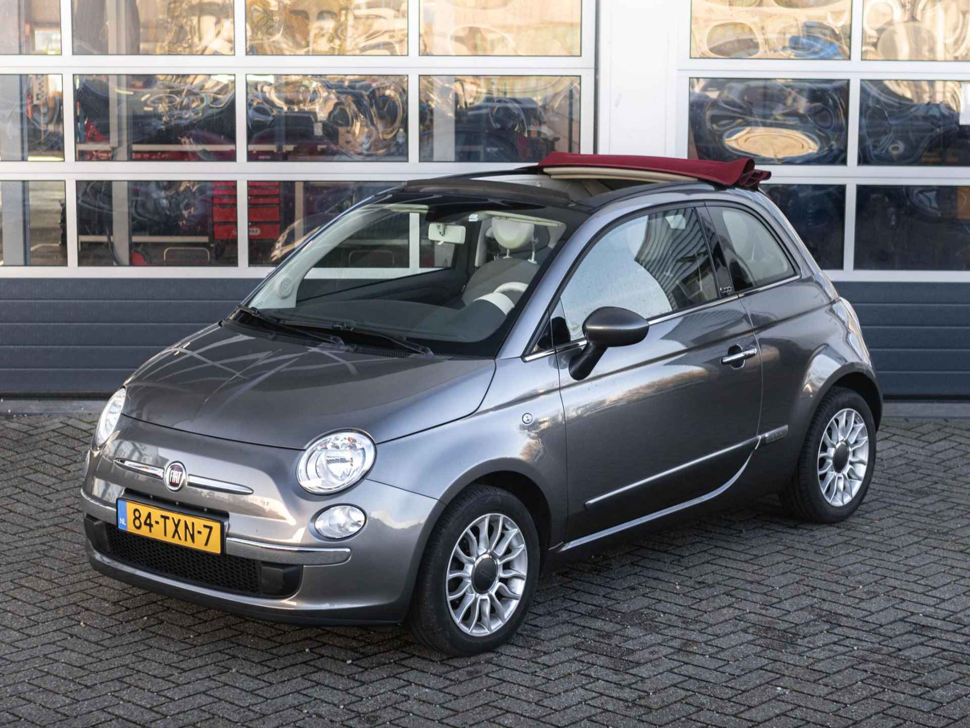 Fiat 500 C 1.2 Lounge | Airco | PDC | Ambiance Ivoor | Kap Rood - 21/28