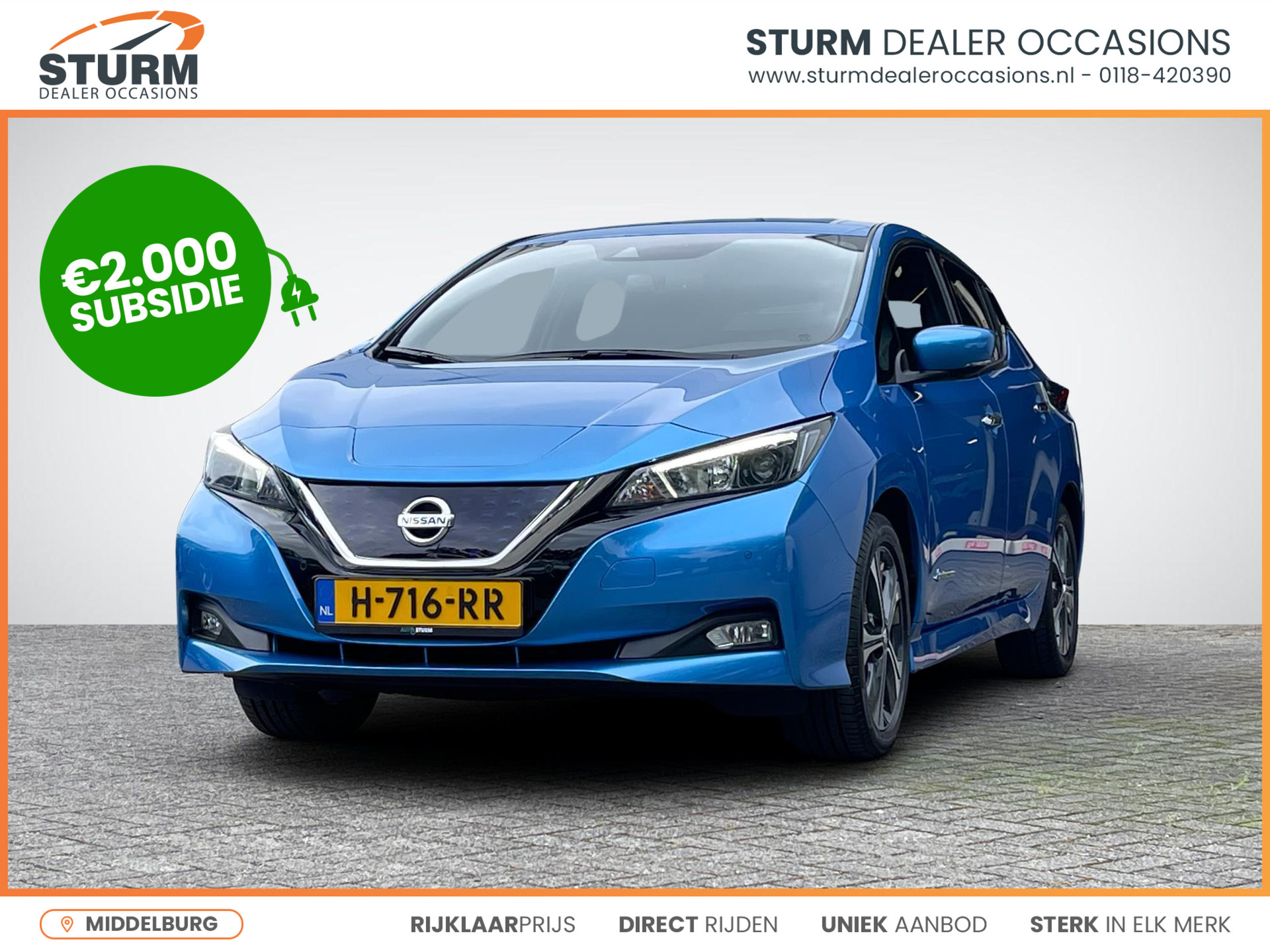 Nissan LEAF N-Connecta 40 kWh *€2.000 SUBSIDIE MOGELIJK!* | Navigatie | 360° Camera | Two-Tone Lakkleur | Stuur- + Stoelverwarming | Adapt. Cruise Control | Rijklaarprijs!