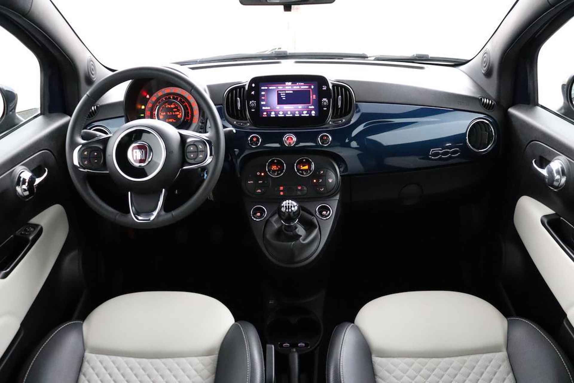 Fiat 500 C 1.0 Hybrid CABRIO Dolcevita | Elektrisch dak | Lederen bekleding | U-Connect Apple Carplay / Android auto NAVI | Climate Control | Cruise Control - 14/58