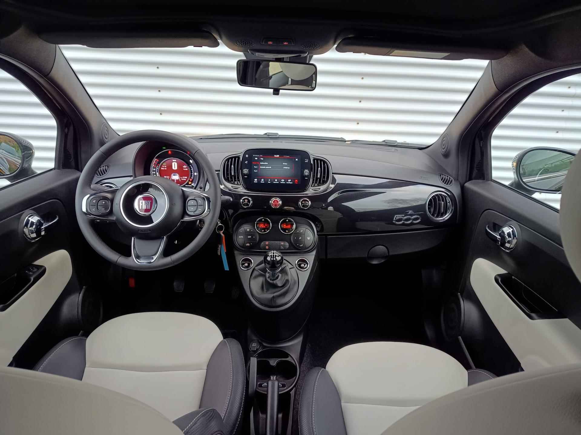 Fiat 500C Dolcevita Cabrio 1.0 Hybrid 70pk H6 NAVI | CLIMA | HALF LEDER | CRUISE CONTROL | PARKEERHULP | DAB+ | LM-VELGEN - 22/57