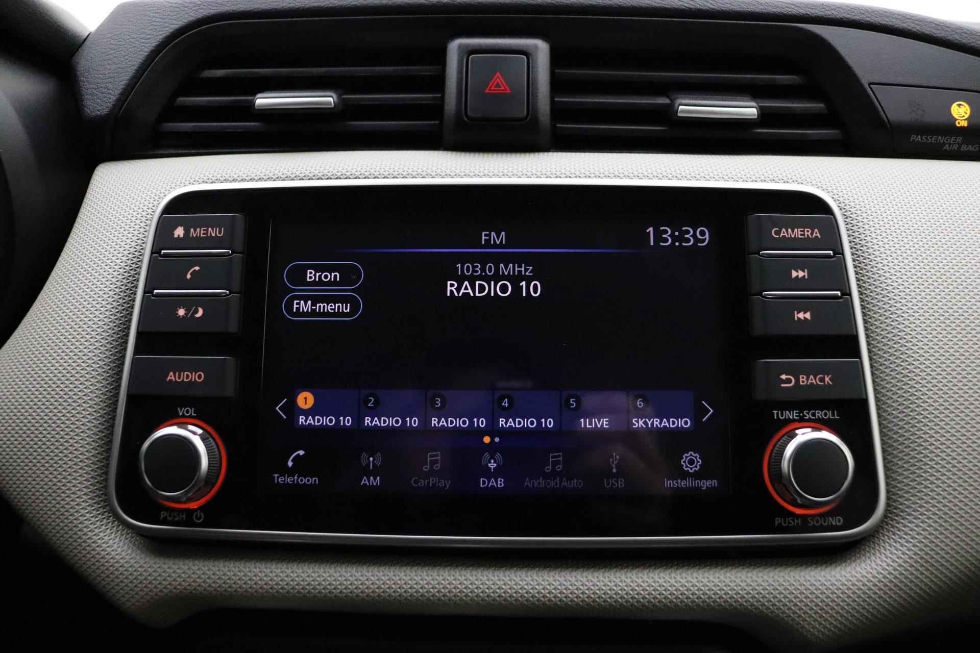 Nissan Micra 1.0 IG-T N-Connecta | Navigatie via Apple Carplay | Airco | Parkeersensoren | Cruise control | Getint glas | Lichtmetalen velgen - 22/32