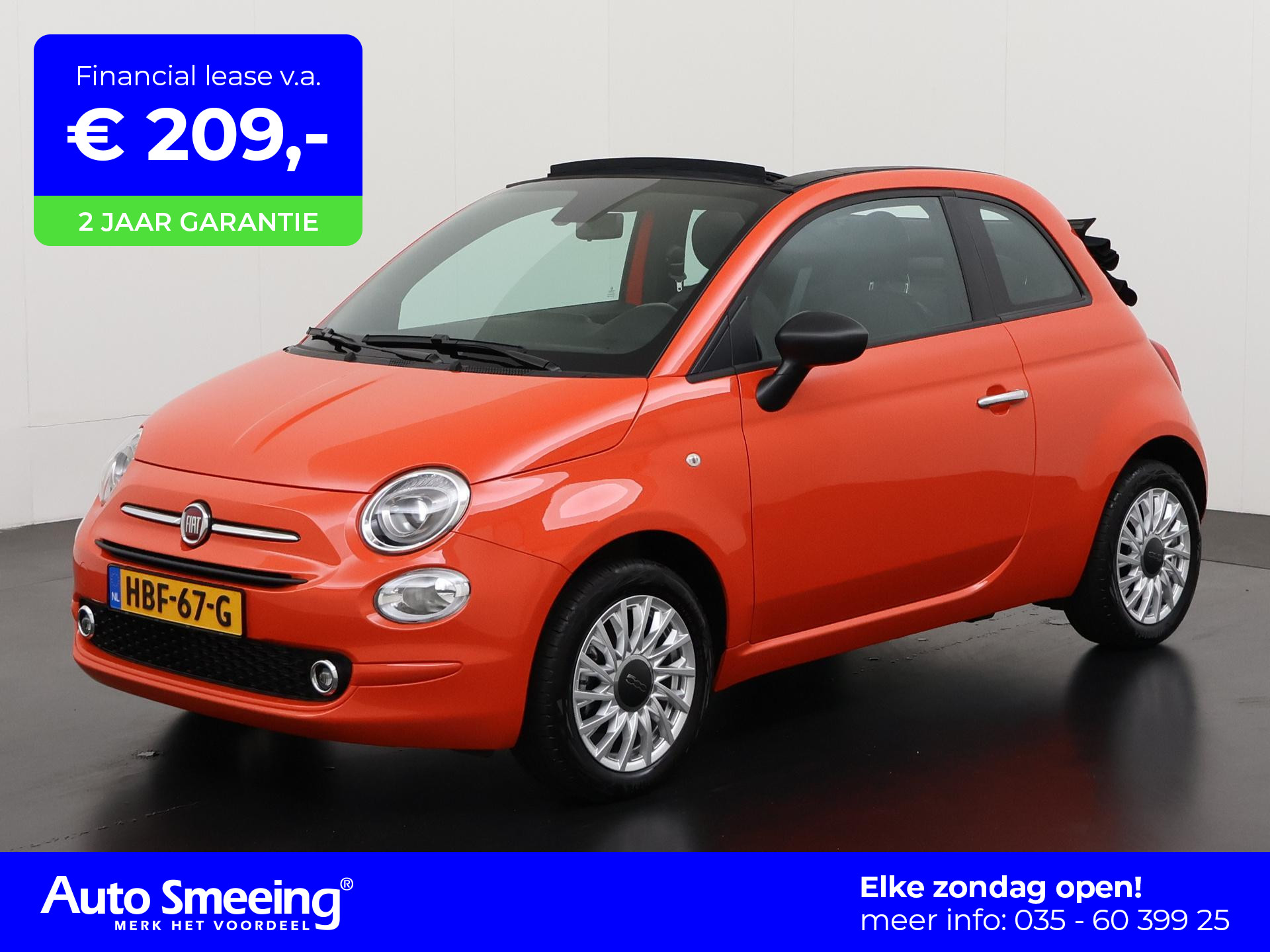 Fiat 500 C 1.0 Hybrid Cult | Apple/Android Carplay | Lichtmetalen Velgen | Zondag Open!