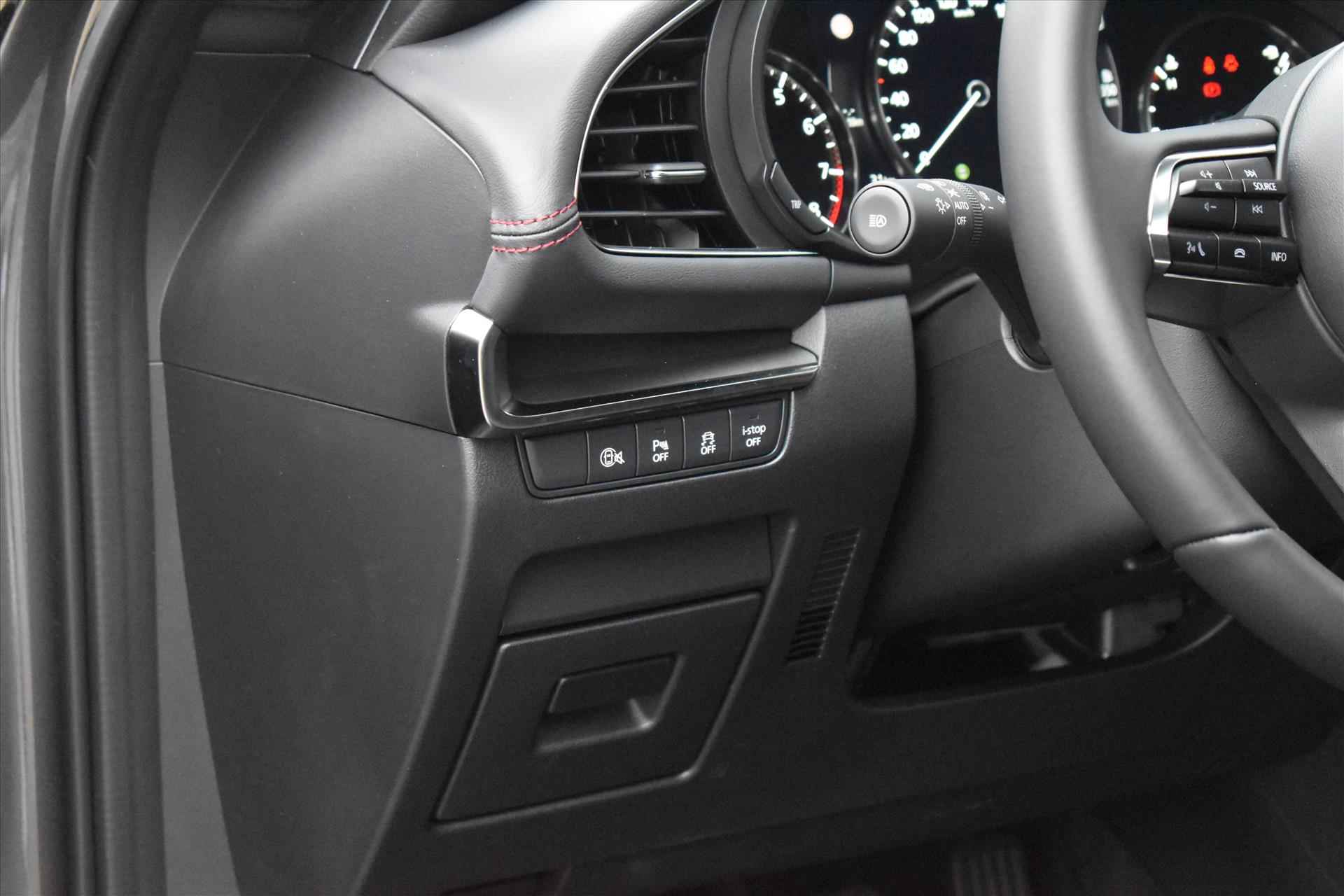 MAZDA 3 Hatchback e-Skyactiv-G 150pk Homura | Model 2024! | Camera | Navigatie | Draadloos Apple Carplay | 18" LMV | *DEMO* - 24/29