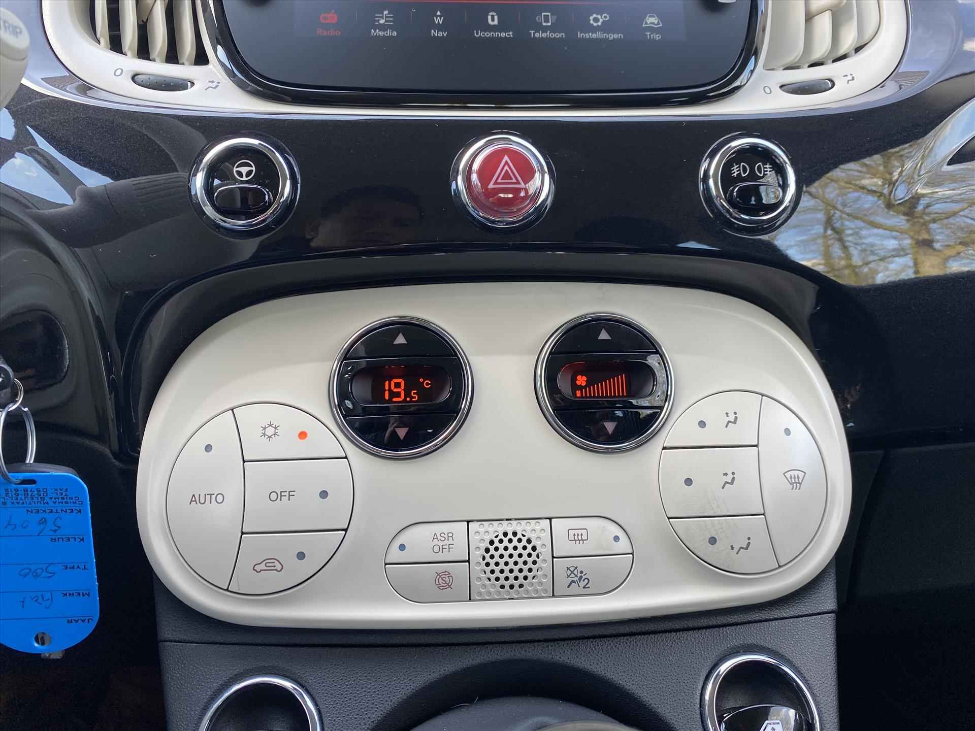 FIAT 500c 1.0 Hybrid 70pk Dolcevita | Carplay | Navigatie | Climate control | 15'' Lichtmetalen velgen | - 19/26