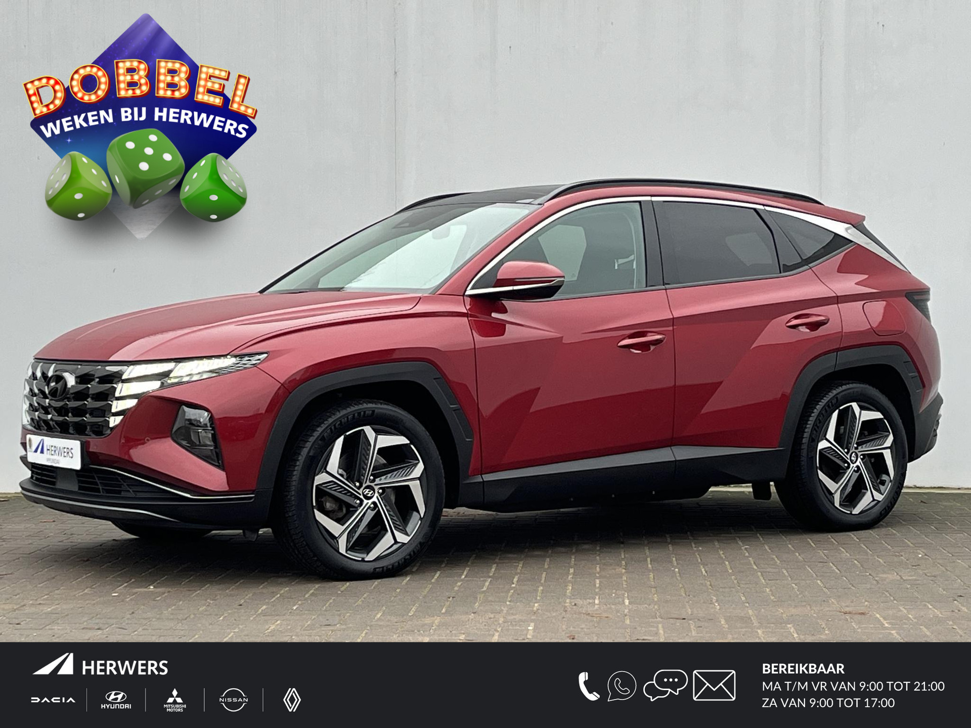 Hyundai Tucson 1.6 T-GDI PHEV Plug-in 265PK Automaat Comfort Sky / Schuif-/ kanteldak / Adaptieve cruise control / Keyless / Climate control / Navigatie / Stoel- en stuurverwarming