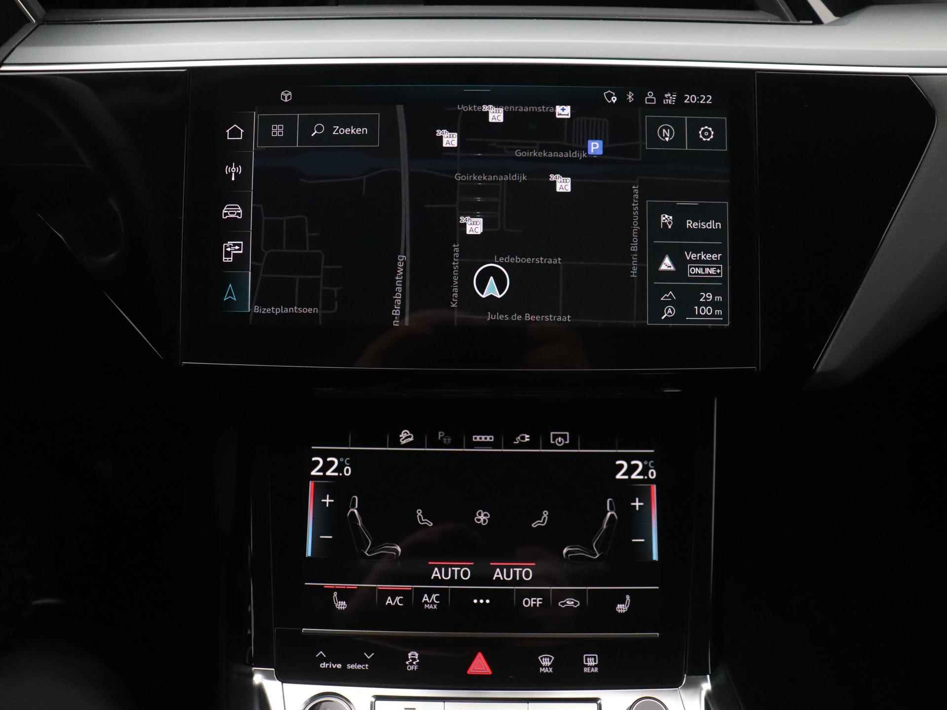 Audi e-tron 55 quattro Advanced edition Plus 95 kWh 408 PK | Automaat | Navigatie | Camera | Adaptive Cruise Control | Climate Control | Stoelverwarming | Parkeersensoren | Virtual Cockpit | Adaptive air suspension | LED | Lichtmetalen velgen | - 15/22