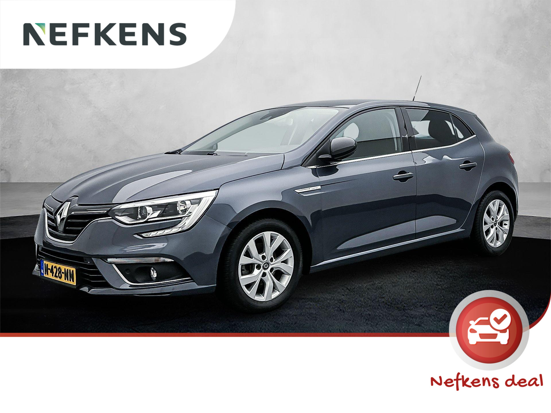 Renault Mégane Limited 140 pk Automaat | Navigatie | Achteruitrijcamera | Parkeersensoren Voor en Achter | Voorstoelen Verwarmd | Keyless Entry/Start | LED Dagrijverlichting | Airco | Cruise Control | 16" Lichtmetalen Velgen | Apple Carplay/Android Auto |