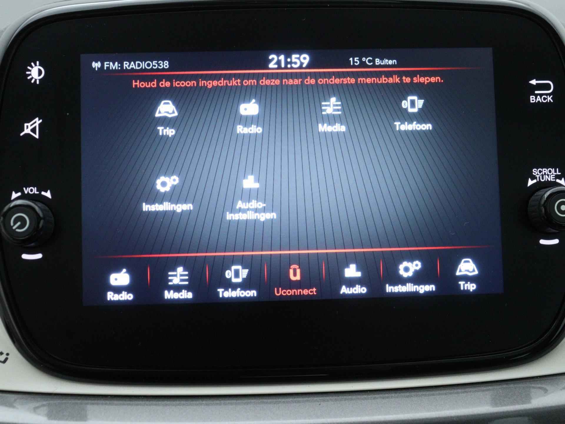 Fiat 500 Hybrid Dolcevita 70pk | Navigatie Via AppleCarPlay/AndroidAuto | Climate Control | Cruise Control | Licht Metalen Velgen 15"| Bluetooth - 30/35