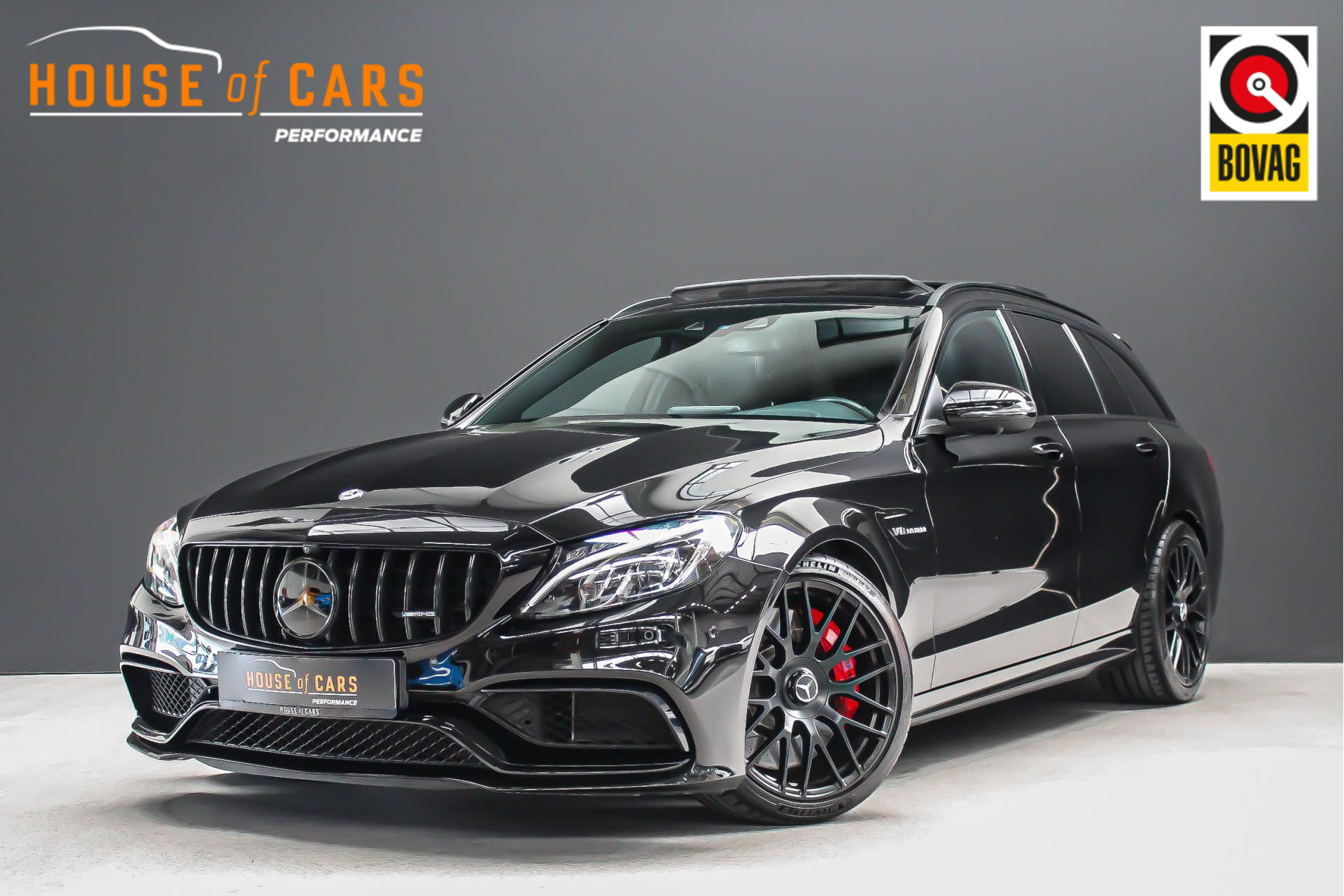 Mercedes-Benz C-Klasse Estate AMG C63S 510pk |carbon|memory|head-up|panoramadak|360 camera|Burmester|stoelventilatie|blind-spot|rijstrookhulp|