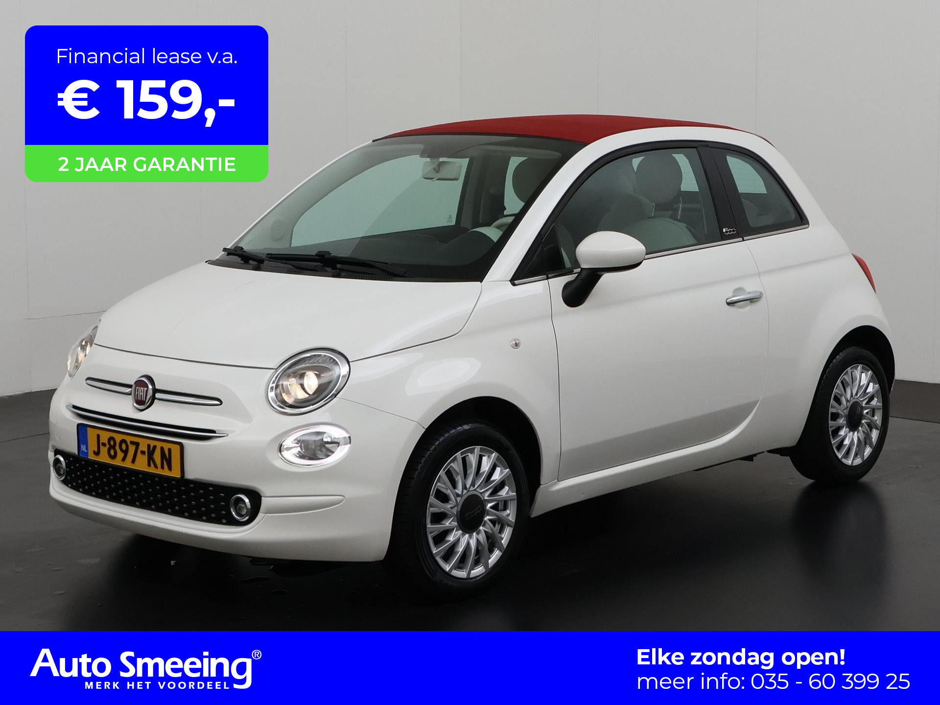 Fiat 500C 1.2 Lounge | Navigatie | Lichtmetalen Velgen | Zondag Open!