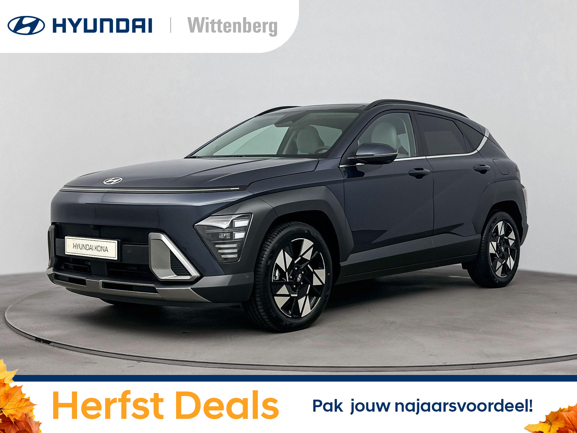 Hyundai Kona 1.6 GDI HEV Premium Sky | Leder | Schuifdak | Elektr. stoelen | Keyless | Navi | Camera