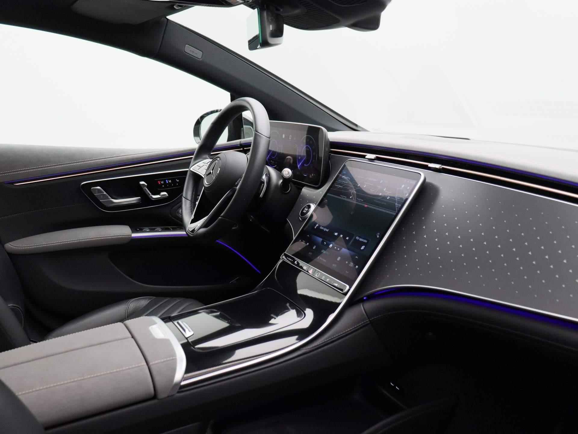 Mercedes-Benz EQS 450+ AMG Line 108 kWh | Leder Interieur | Camera's | Schuifdak | Achterasbesturing | Inklapbare Trekhaak | Memory Seats | Burmester Audio | Stoelverwarming | 21'' | - 50/68
