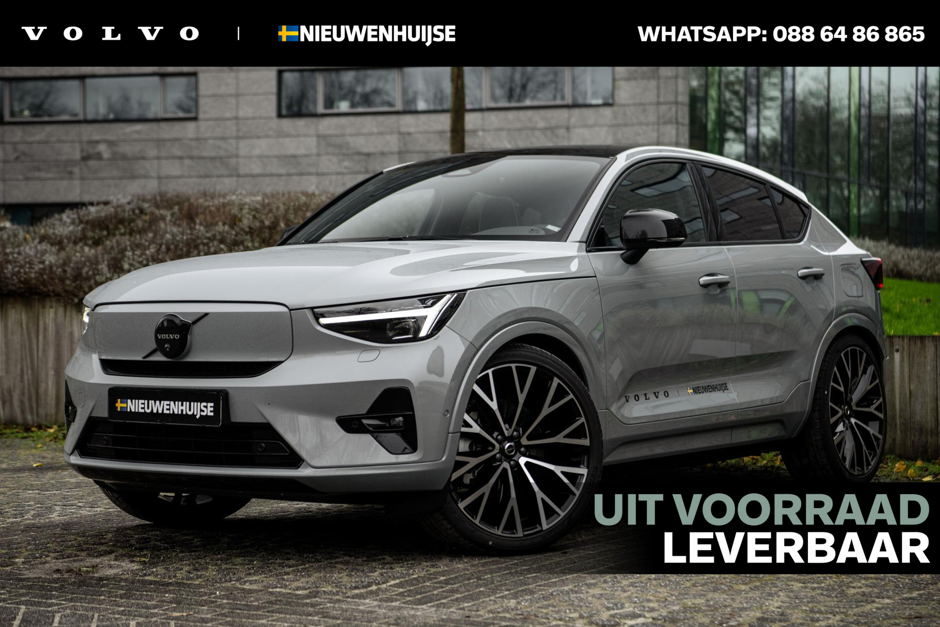 Volvo C40 Recharge Twin Ultimate 82 kWh Fin. € 1.322 p/m | Long Range | Pixel Led | Wool Blend | Black Pack | Heico Verlaging | Exterieur Delen in Kleur | bij viaBOVAG.nl