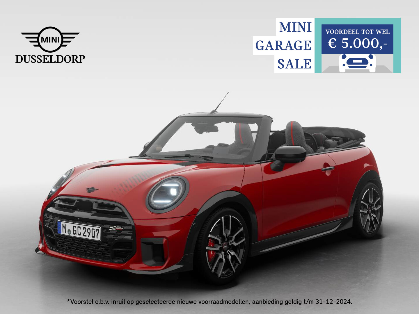 MINI Cooper Cabrio John Cooper Works Pakket XL PRIVATE LEASE EUR 1228,- (48 mnd/10.000km)