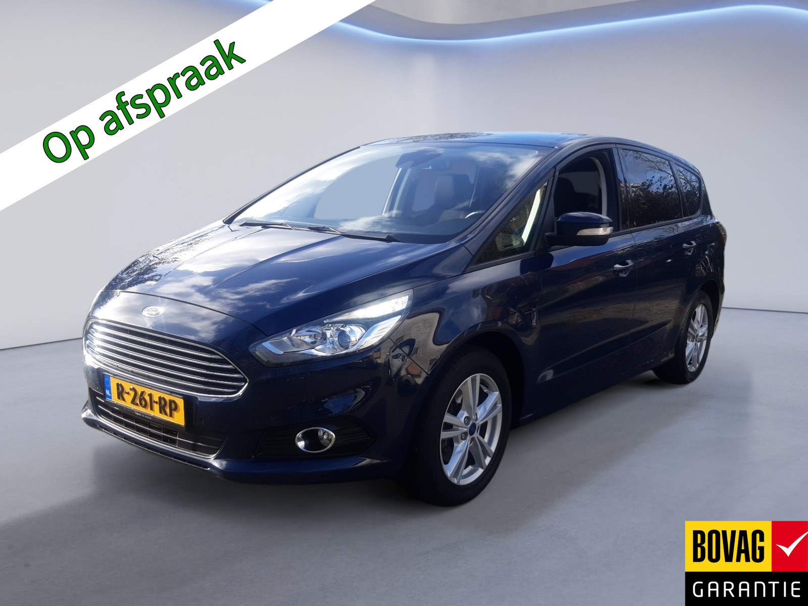 Ford S-Max 1.5 ST-Line (161 PK) Keurig-Onderh, 12-Mnd-BOVAG, 7-Pers, Trekhaak, Navigatie/Apple-Carplay/Android-Auto, Cruisecontrol, Parkeersensoren-V+A, Keyless-Entry/Start, Achteruitrijcamera, Stoelverwarming, Sportstoelen, Lm-Velgen-17Inch, Privacy-Glas