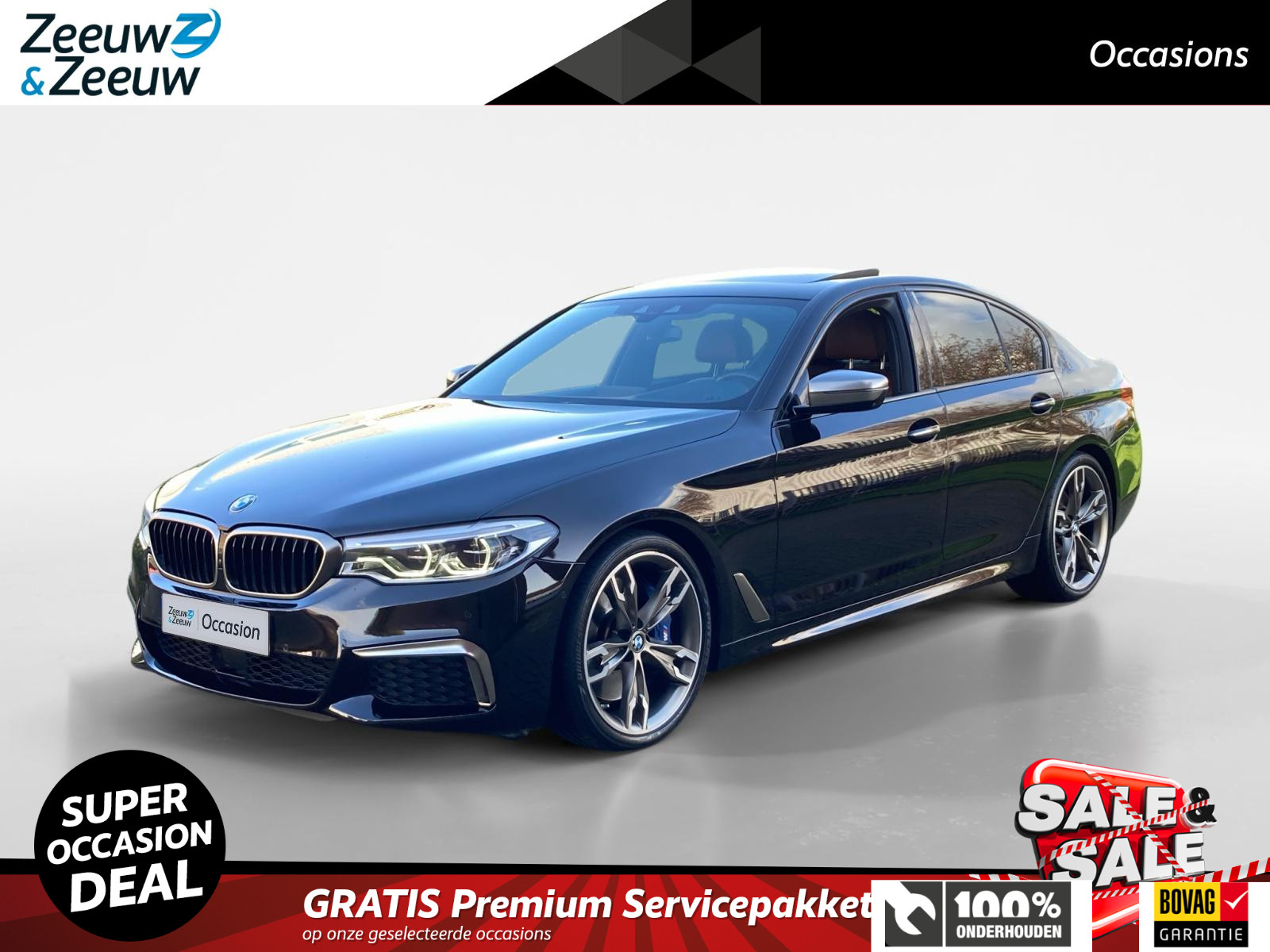 BMW 5-serie M550i xDrive High Executive | Unieke NEDERLANDSE en zeer mooie BMW | Full options | 8 cilinder met 462pk! | Weinig kilometers! |