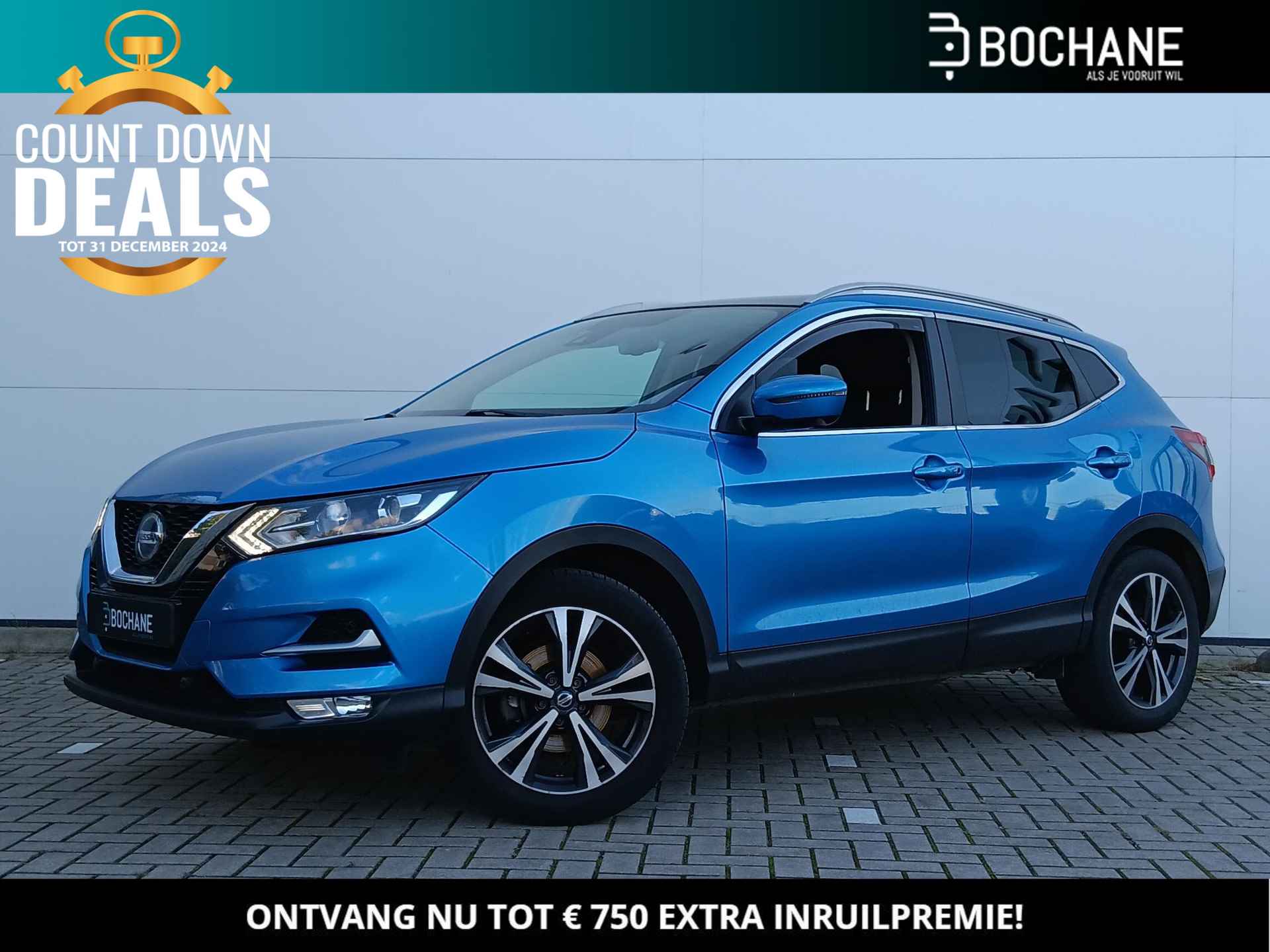 Nissan Qashqai 1.3 DIG-T 140 N-Connecta | Trekhaak | Navigatie | Panoramadak | Parkeersensoren Camera 360 | Winterbandenset | Climate Control | Cruise Control - 1/31