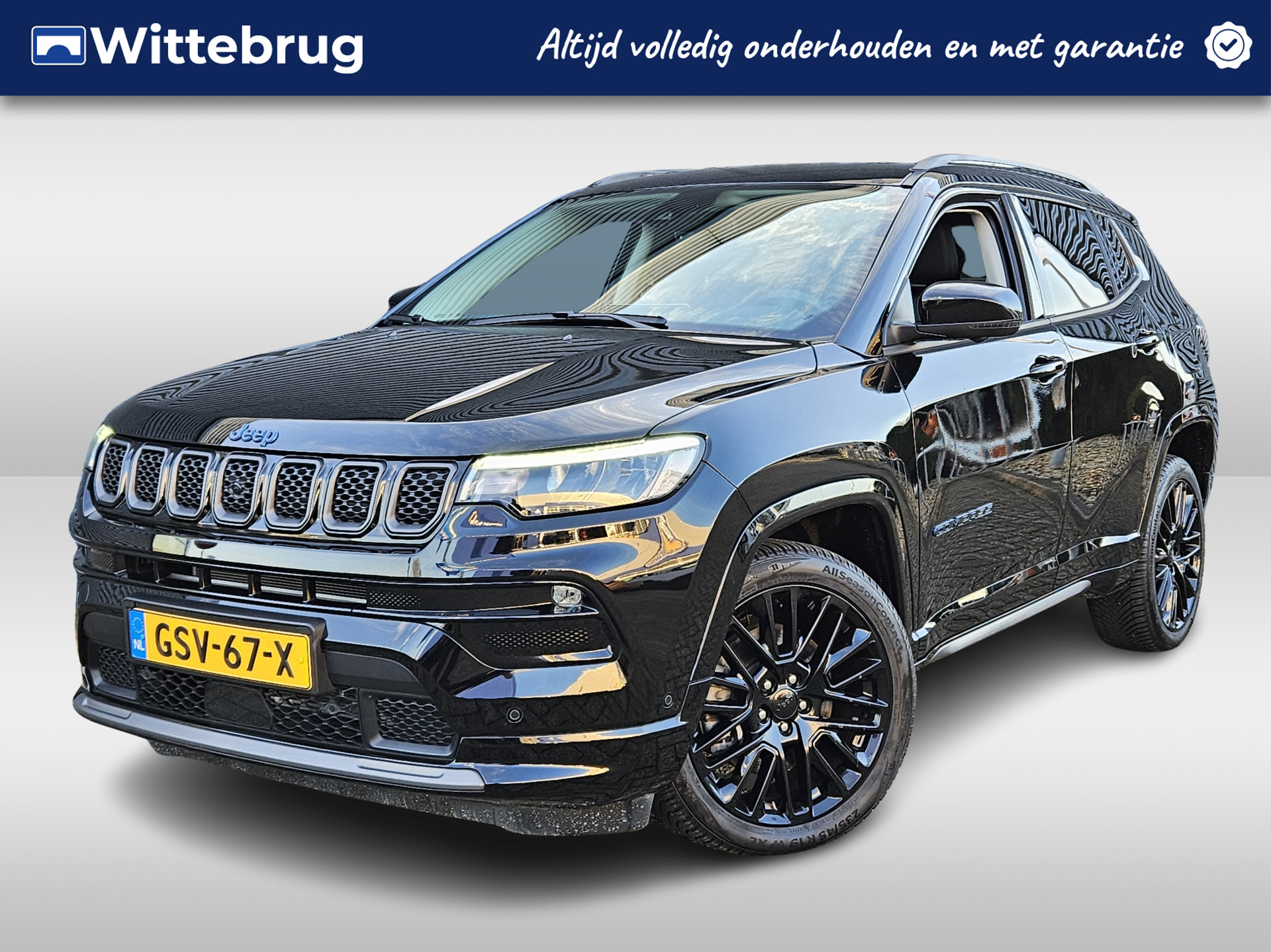 Jeep Compass 4xe 240 Plug-in Hybrid Electric S Alpine Soundsystem | 360 View Camera | Leder ! Black Pack ! Supercomplete Uitvoering !!