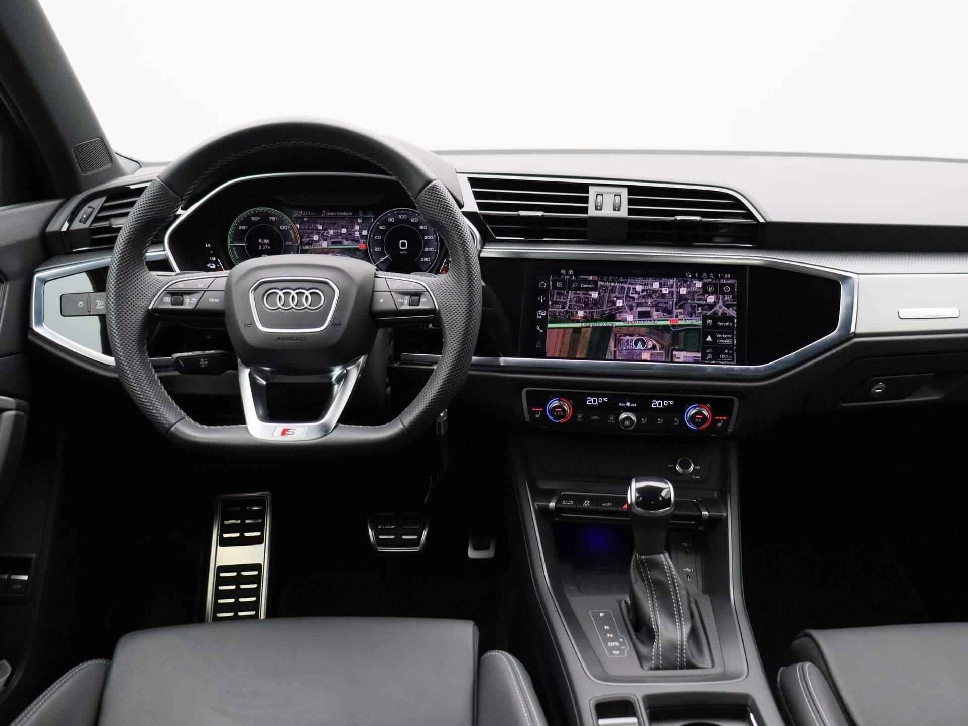 Audi Q3 45 TFSI e S edition 245 PK | Automaat | S-line | Navigatie Plus | Virtual Cockpit Plus | Audi Sound System | Optiekpakket Zwart | Achteruitrijcamera | Parkeersensoren | Cruise Control | Stoelverwarming | Lichtmetalen velgen | LED | - 7/52