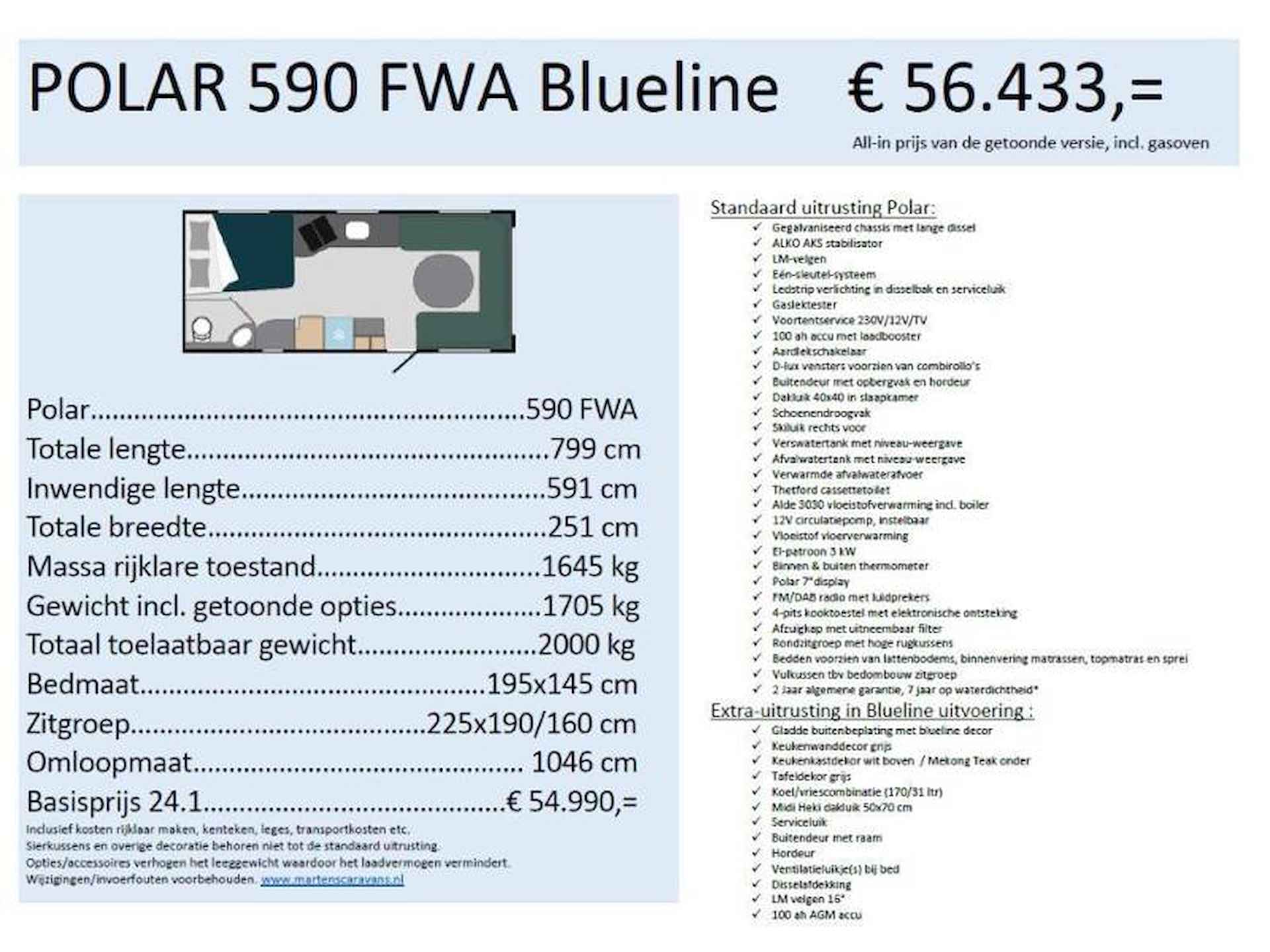 Polar 590  FWA Blueline - 60 jaar Polar! - 23/25