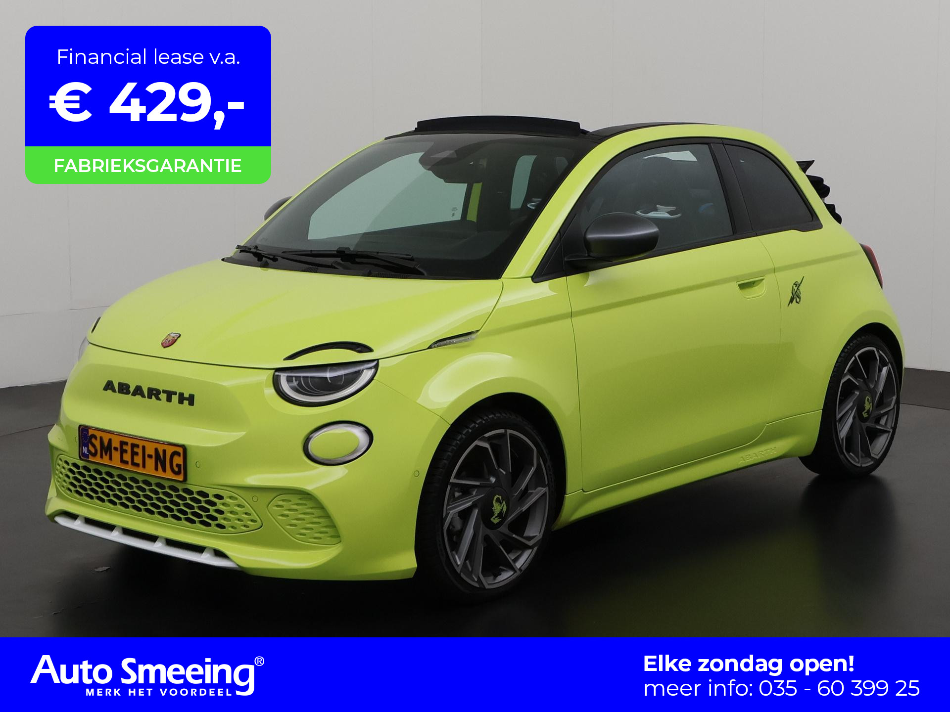 Abarth Cabrio Scorpionissima 42kWh 155PK | Camera | Blind Spot | Zondag Open!