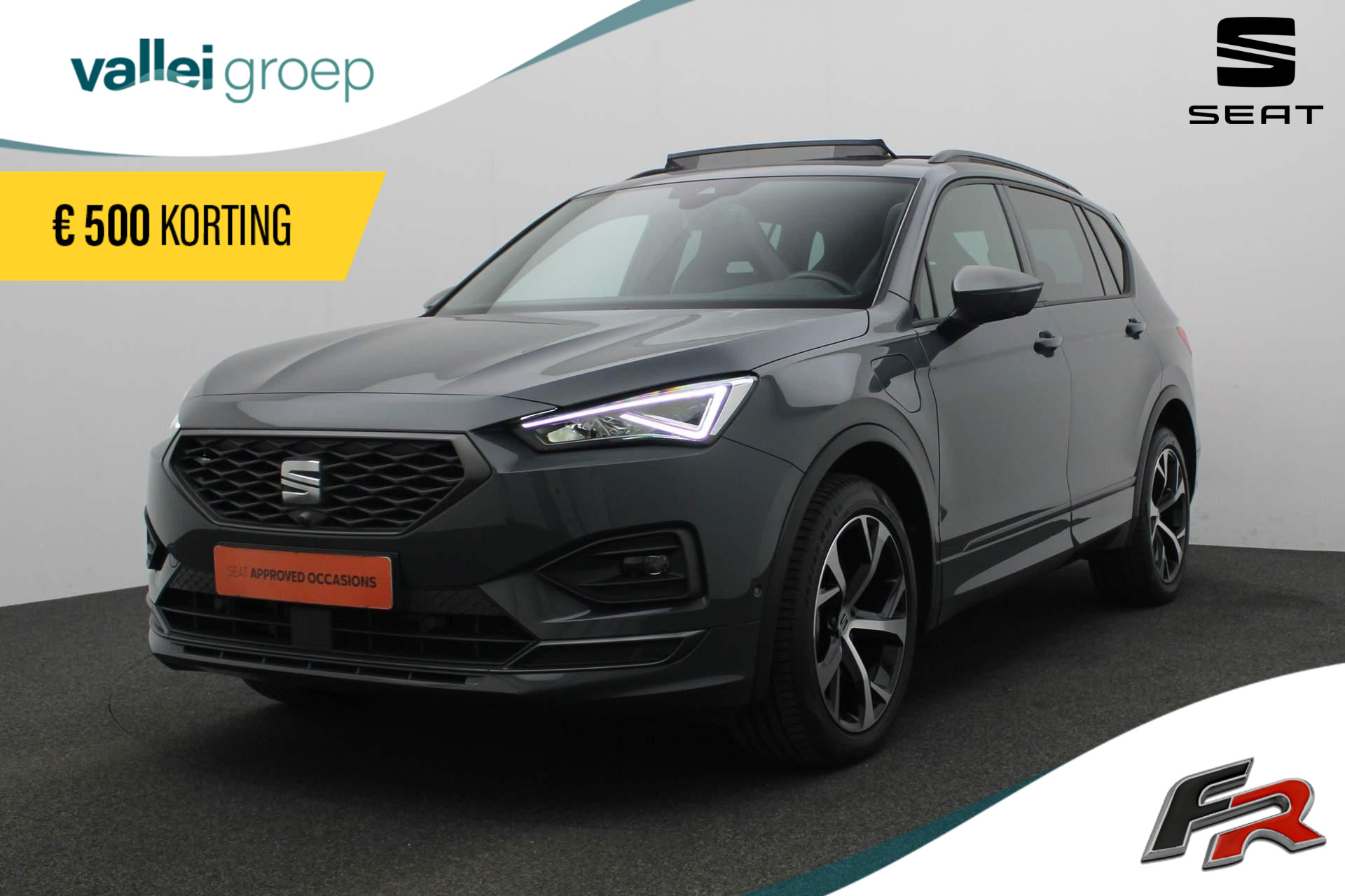 SEAT Tarraco 1.4 TSI 245PK DSG e-Hybrid PHEV FR | Pano | Trekhaak | Adaptief onderstel | Keyless | Navi | 360 camera | 19 inch | ACC