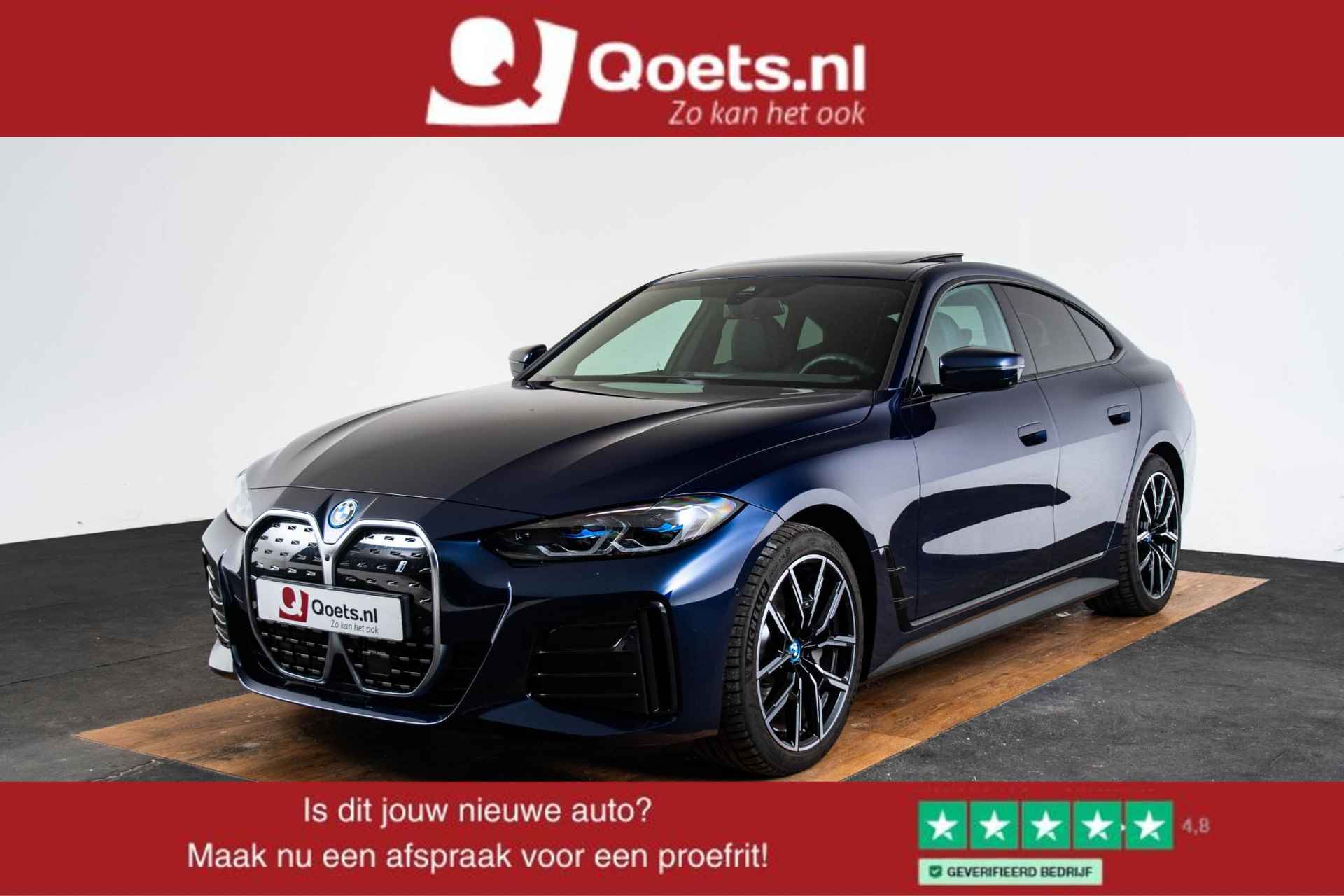 BMW i4 eDrive40 High Executive 84 kWh M Sport - Schuif/Kanteldak - Elektrisch verwarmde voorstoelen - Getinte Ruiten - Comfort Acces - Parking Assistant Plus - Cruise Control - Harman Kardon - - 1/65