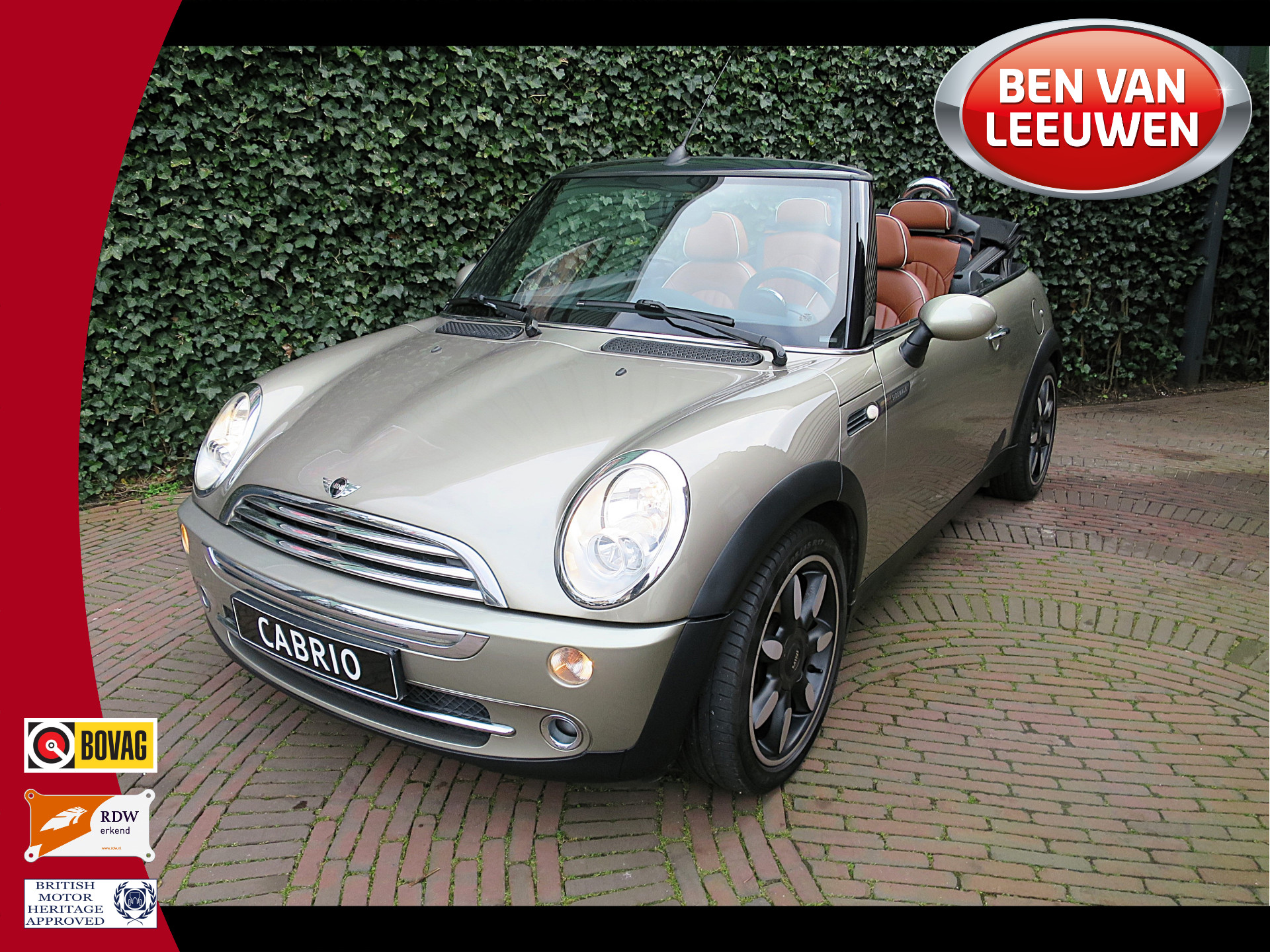 MINI Cabrio 1.6 Cooper Sidewalk R52 NL-auto, PDC, Leer, cruis, 17" en Youngtimer