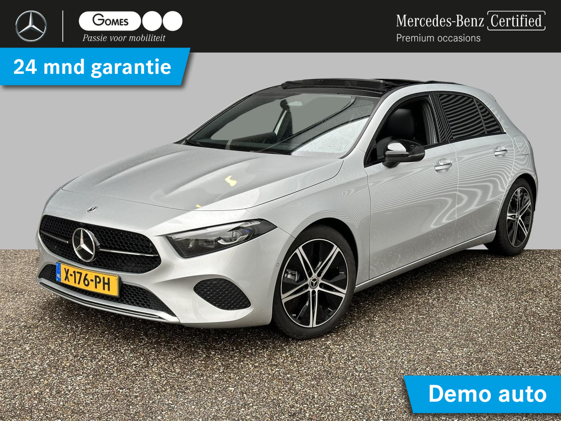 Mercedes-Benz A-klasse 200 Luxury Line | Nightpakket | Panoramaschuifdak | Achteruitrijcamera | Sfeerverlichting | Stoelverwarming | Multibeam LED | Trekhaak | Dodehoekassistent | Apple & Android Carplay bij viaBOVAG.nl