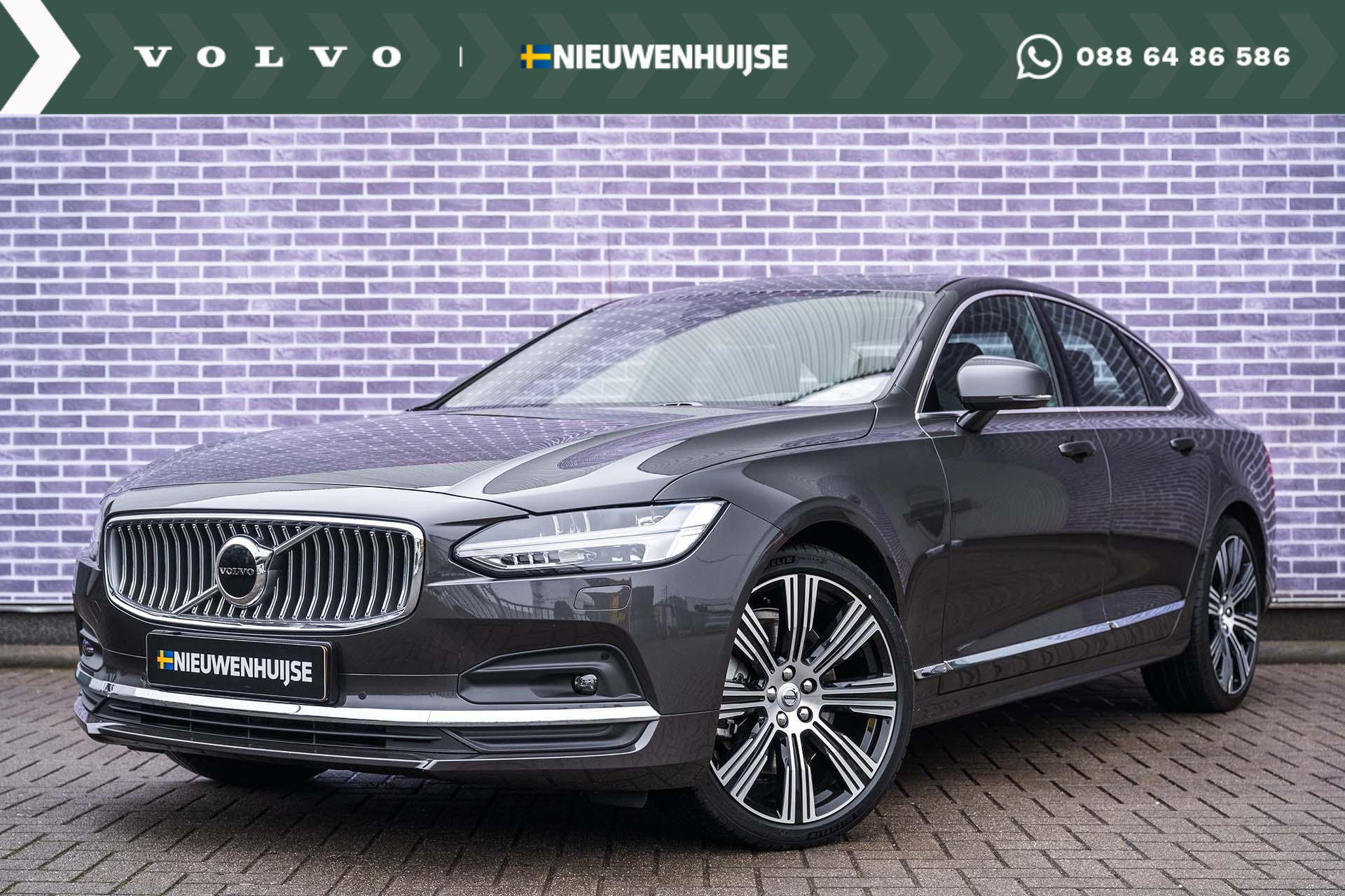 Volvo S90 B5 Automaat Ultimate Bright | Elektrisch glazen schuif-/kanteldak | Head-up Display | Voorstoelen geventileerd en massagefunctie | Google Maps navigatie