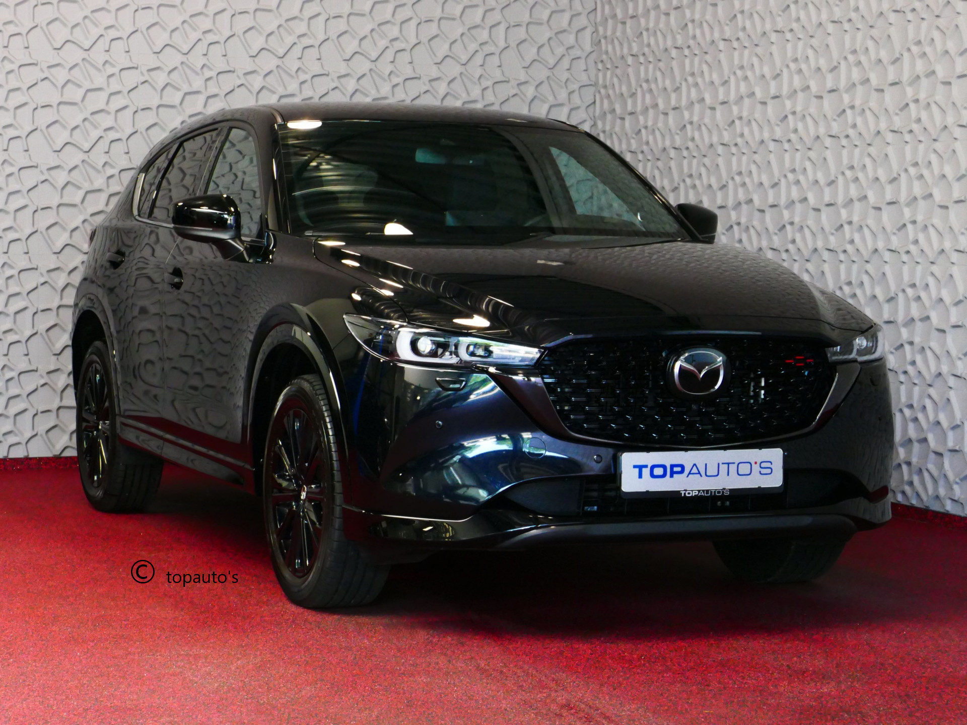 Mazda CX-5 E-SKYACTIV MHEV 2.0 165 PK HOMURA LEER BOSE ELEK.KLEP HEADUP 360.CAMERA 19''LMV FULL LED CARPLAY NAVI STOEL/STUUR VERW. STOELKOE 06/2024