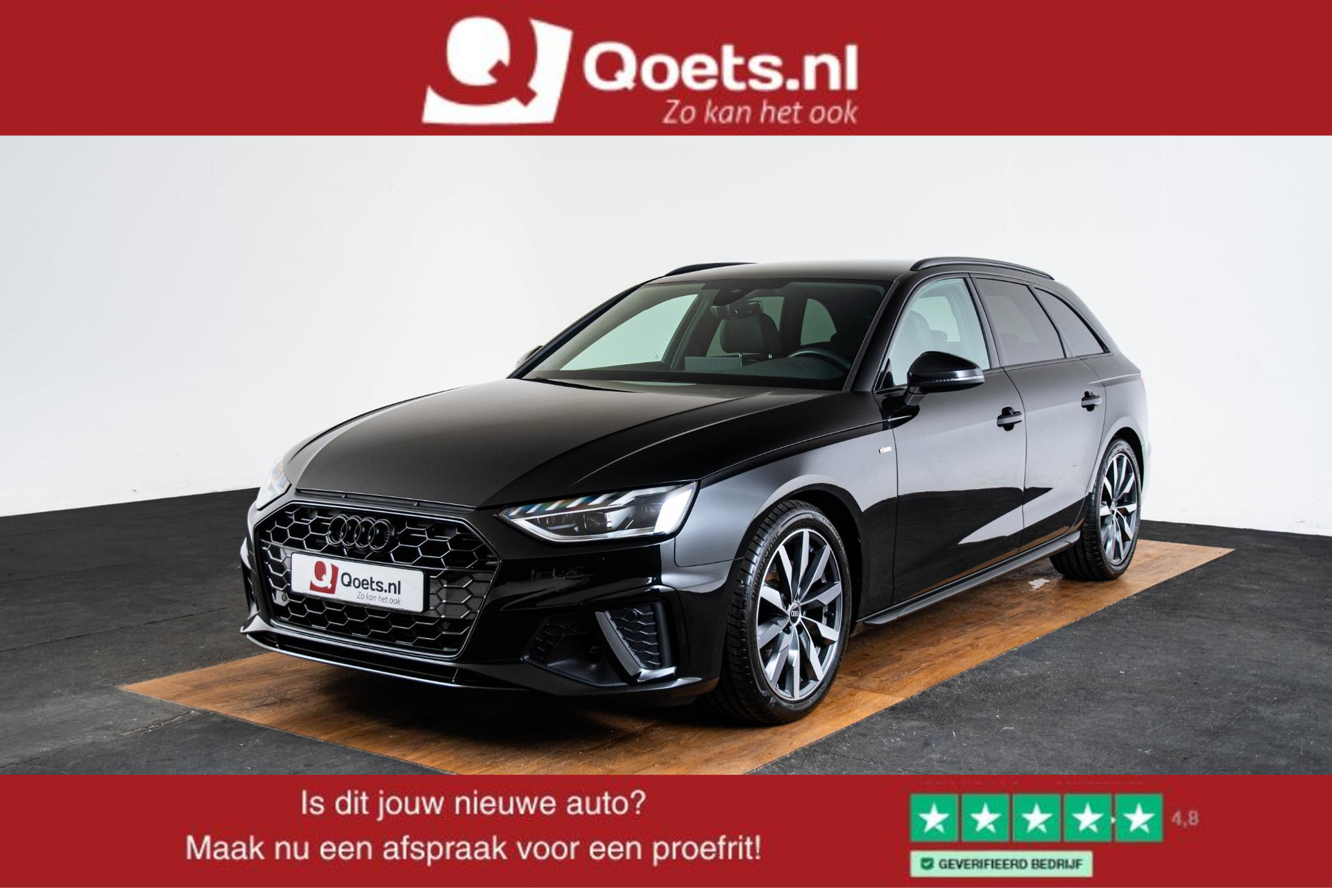 Audi A4 Avant 35 TFSI S edition S Line - Trekhaak - Stoelverwarming - Tour Pakket - Parkeerhulp plus - Getinte Ruiten - Automatisch dimmende binnenspiegel - Optiepakket zwart -